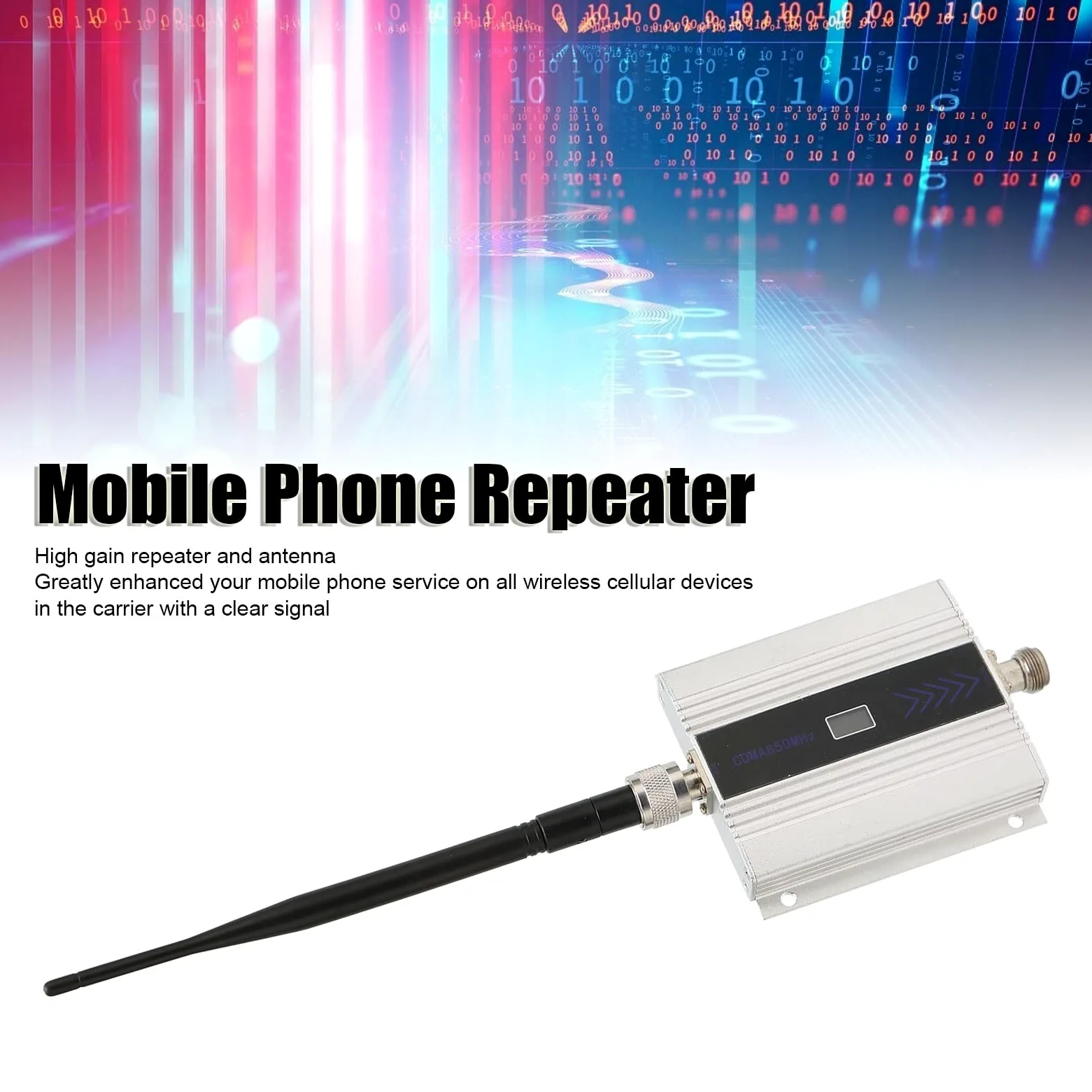 Amplificatore di Segnale per Telefono Cellulare per Ufficio Domestico, Potenzia il Segnale 4G LTE 5G, Fino a 1.500 Piedi Quadrati, Antenne Ad Alto Guadagno, Approvazione FCC,