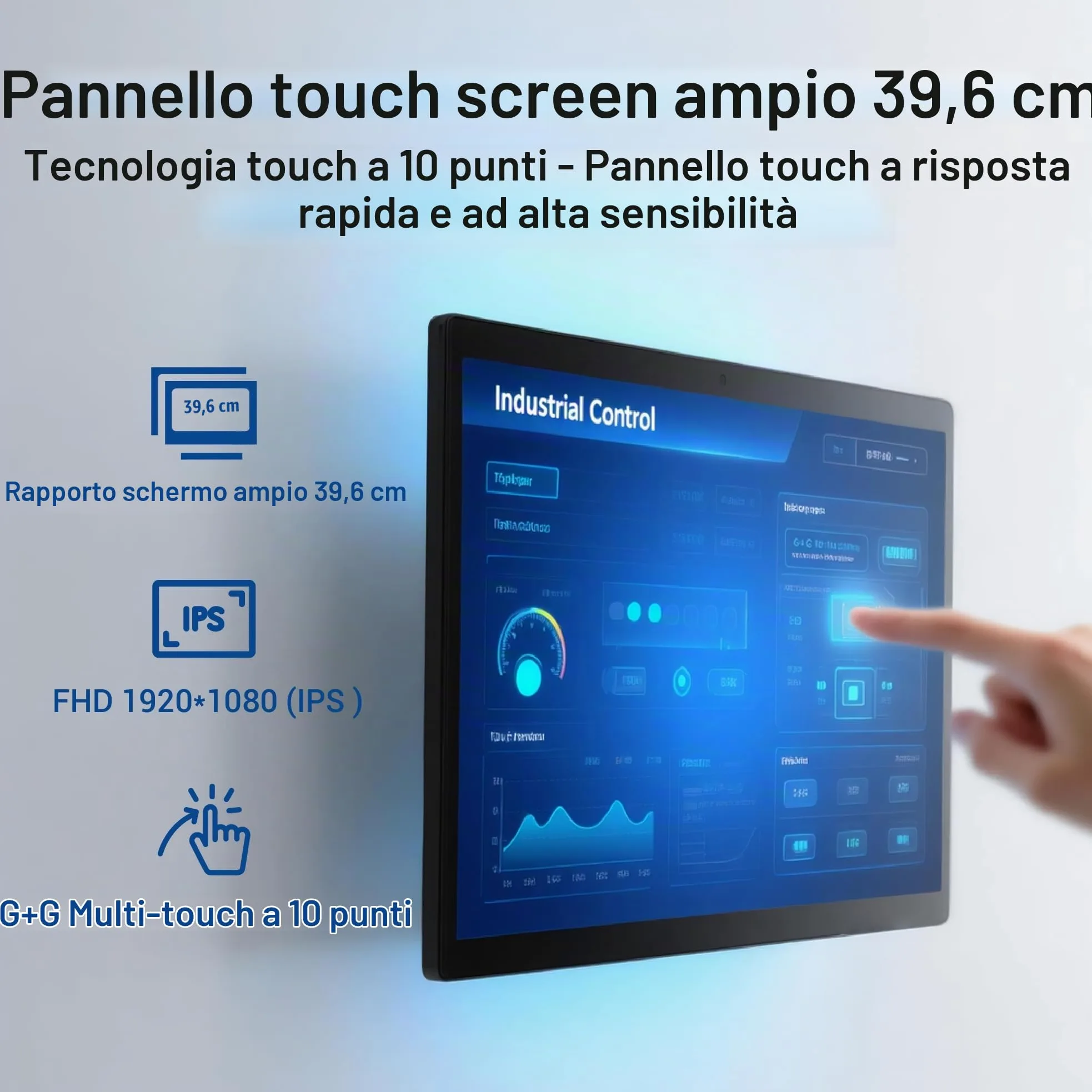 Industrie Panel PC-HEIGAOLAPC Industriale Touchscreen Pannello PC 15.6” RK3399 4GB RAM 64GB ROM, Android 12 Fanless Touchscreen Monitor All in One 1920*1080 IPS, USB3,0, USB2,0, HDMI2,0, Type-C, RJ45