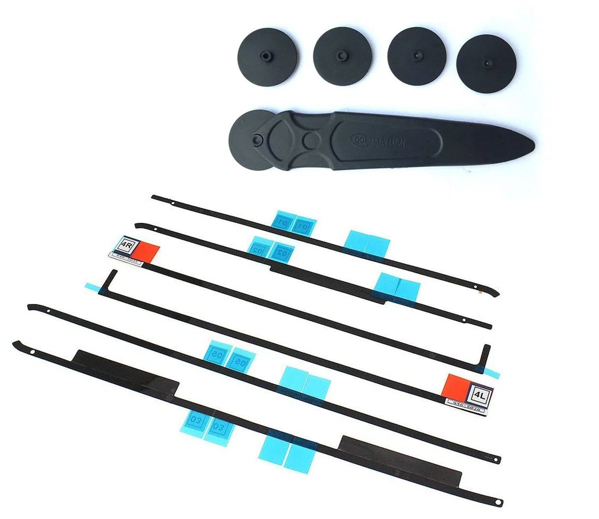 Pannello LCD Sostituzione Nastro Adesivo Striscia Adesiva + Apertura Ruota Tool Kit per iMac A1418 A1419 A1418(21.5") A1418 Tape Kit