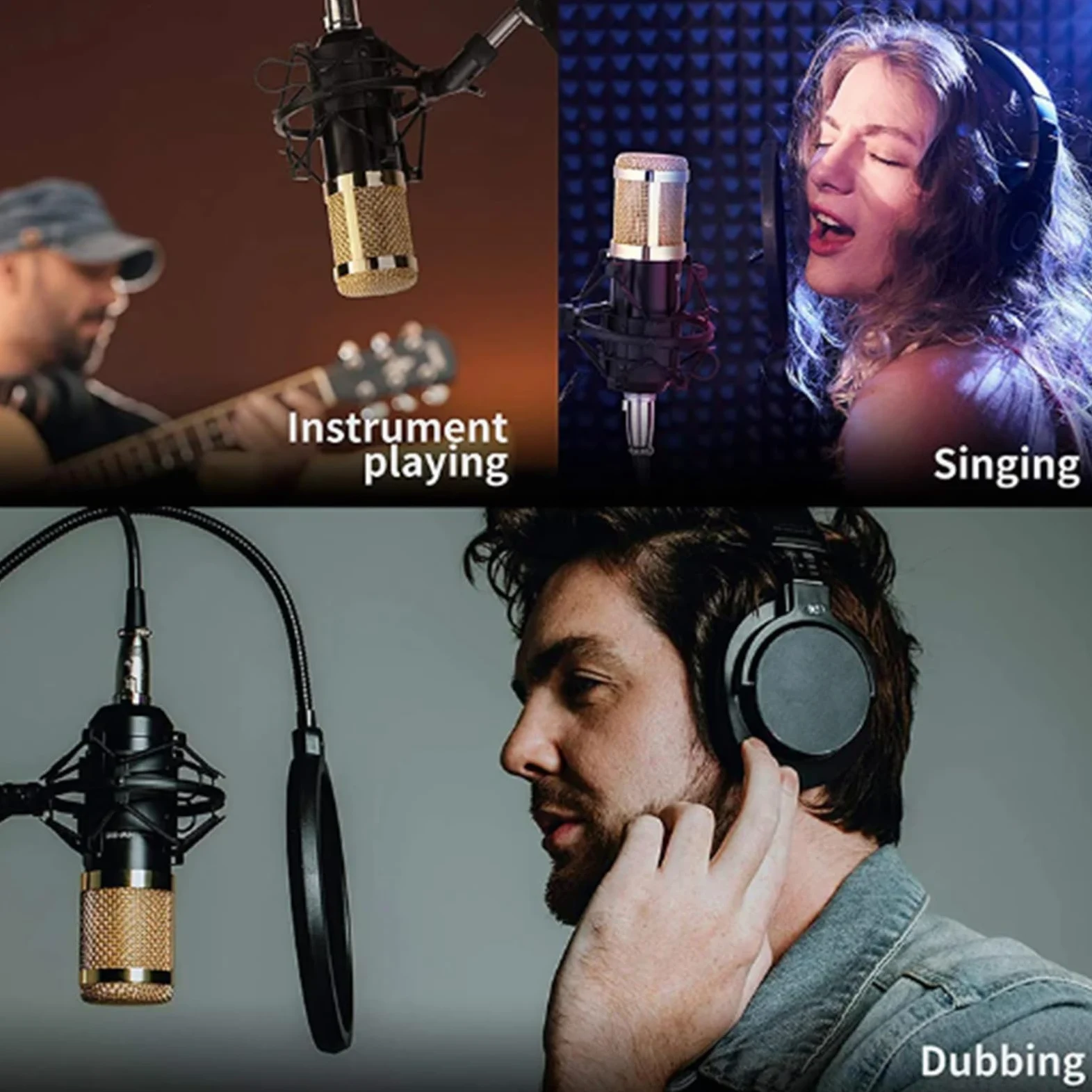 Attrezzatura Da Studio Di Registrazione Set scheda audio live streaming, | Multiuso Per Registrazione In Studio, Video Live, Podcast, Cantanti, Doppiatori