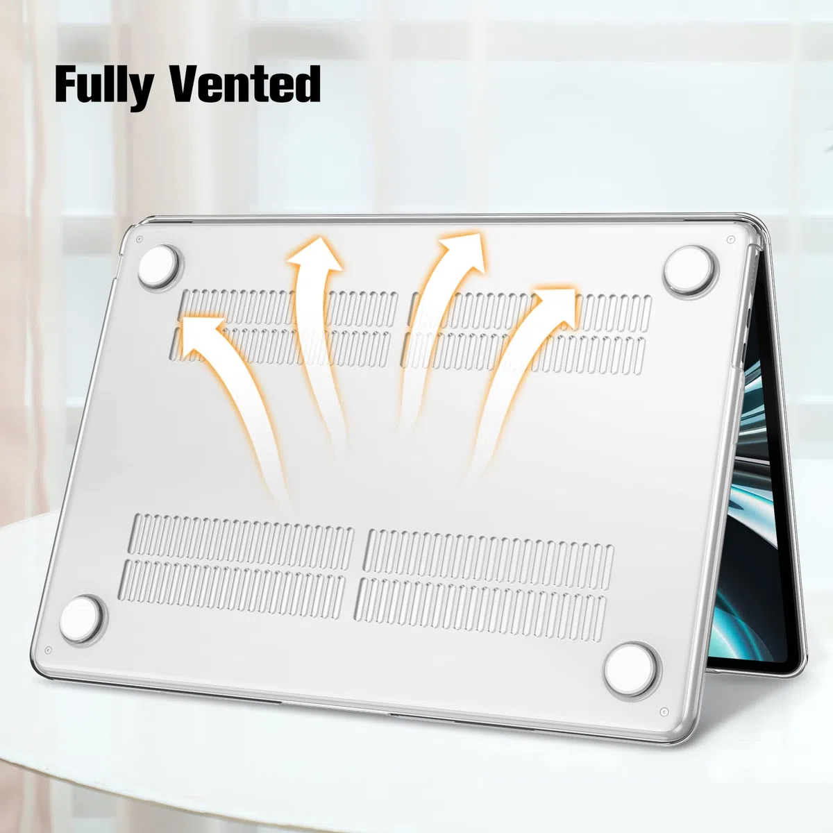 FINTIE Custodia Compatibile con MacBook Air 13.6 Pollici M5/M4/M3/M2 (2026-2022, A3449/A3240/A3113/A2681) - Cover Rigid Trasparente Guscio Case con Cover per Tastiera & Proteggi Schermo, Cristallo