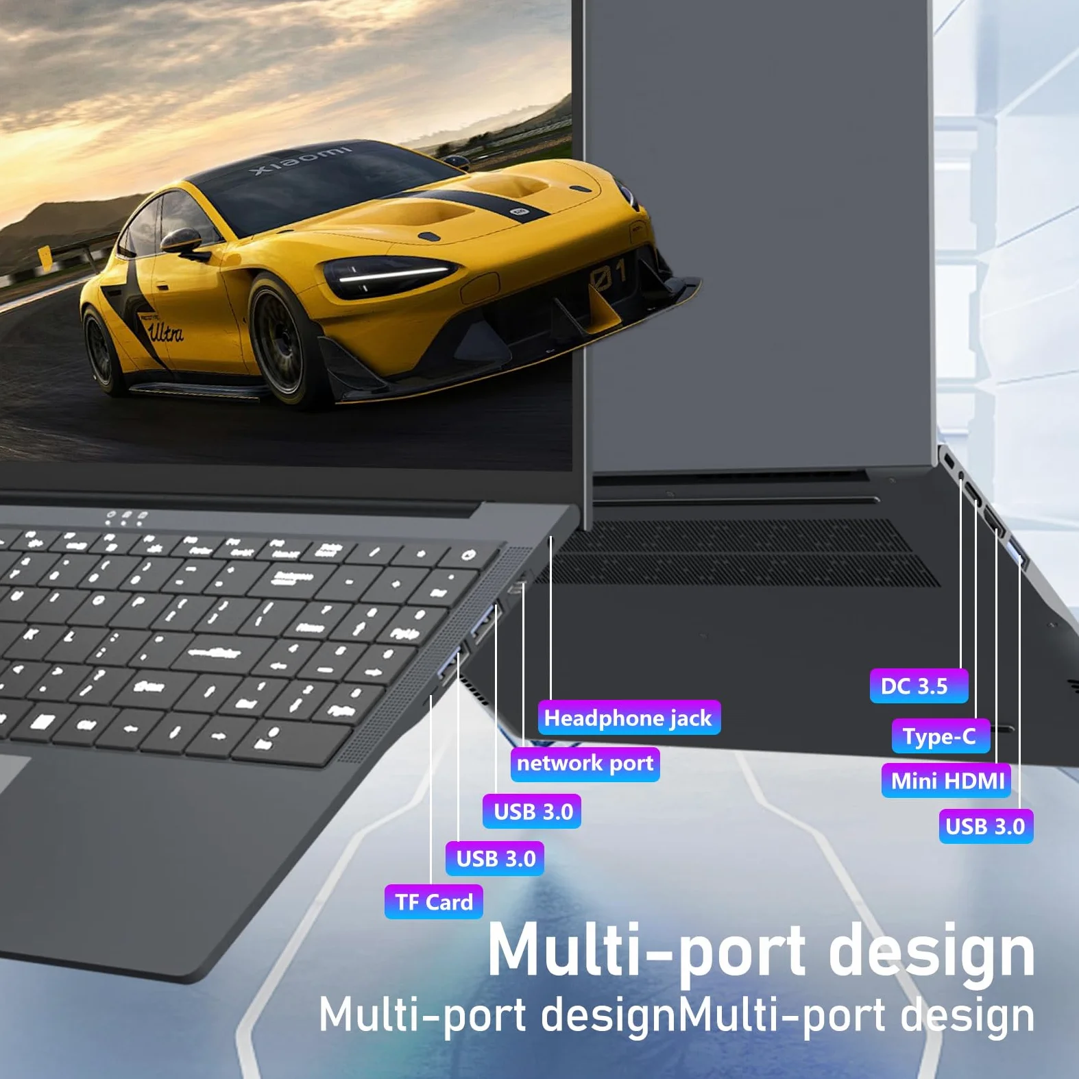 16" Notebook Core i5 8210Y (fino a 3.6 GHz) 16GB RAM 512GB SSD Laptop Display IPS Tastiera Numerica Retroilluminata RJ45 USB 3.0 HDMI BT 5.0 – PC Portatile per Multitasking e Mobilità