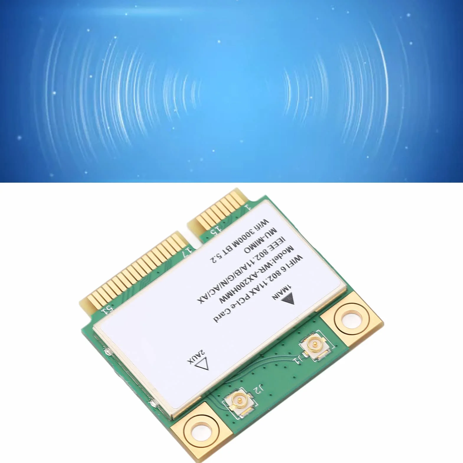 Scheda di Rete Wireless 2.4G/5G Dual Band 2974M WiFi6 MU MIMO per PC con Mini PCIE, Veloce Ed Efficiente, Supporta Notebook, Piccoli Host, Macchine Tutto in, Macchine