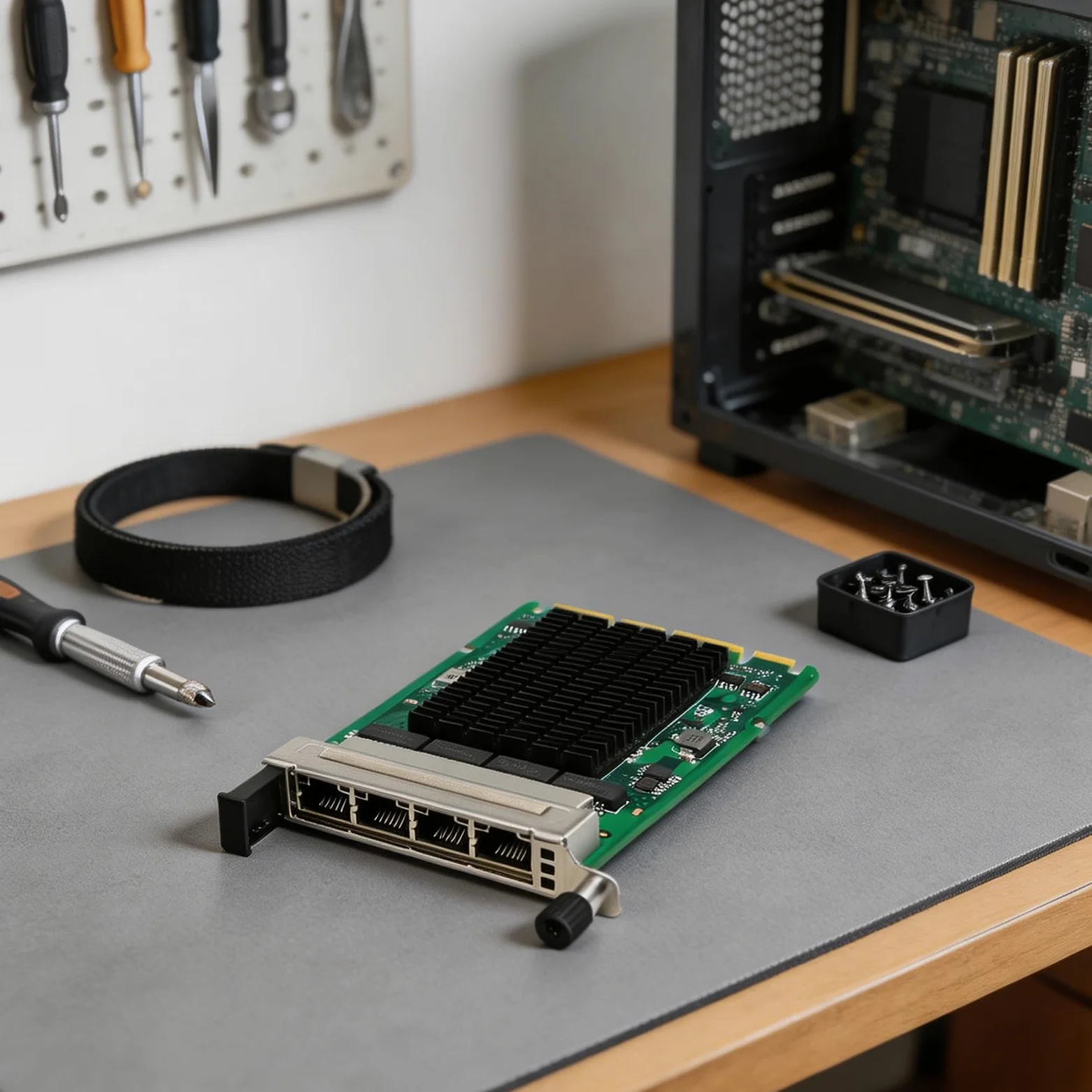 Efficiente scheda rete per server Gigabit a 4 porte conforme a OCP3.0 per data center Adattatore Gigabit Ethernet a porta quadrata