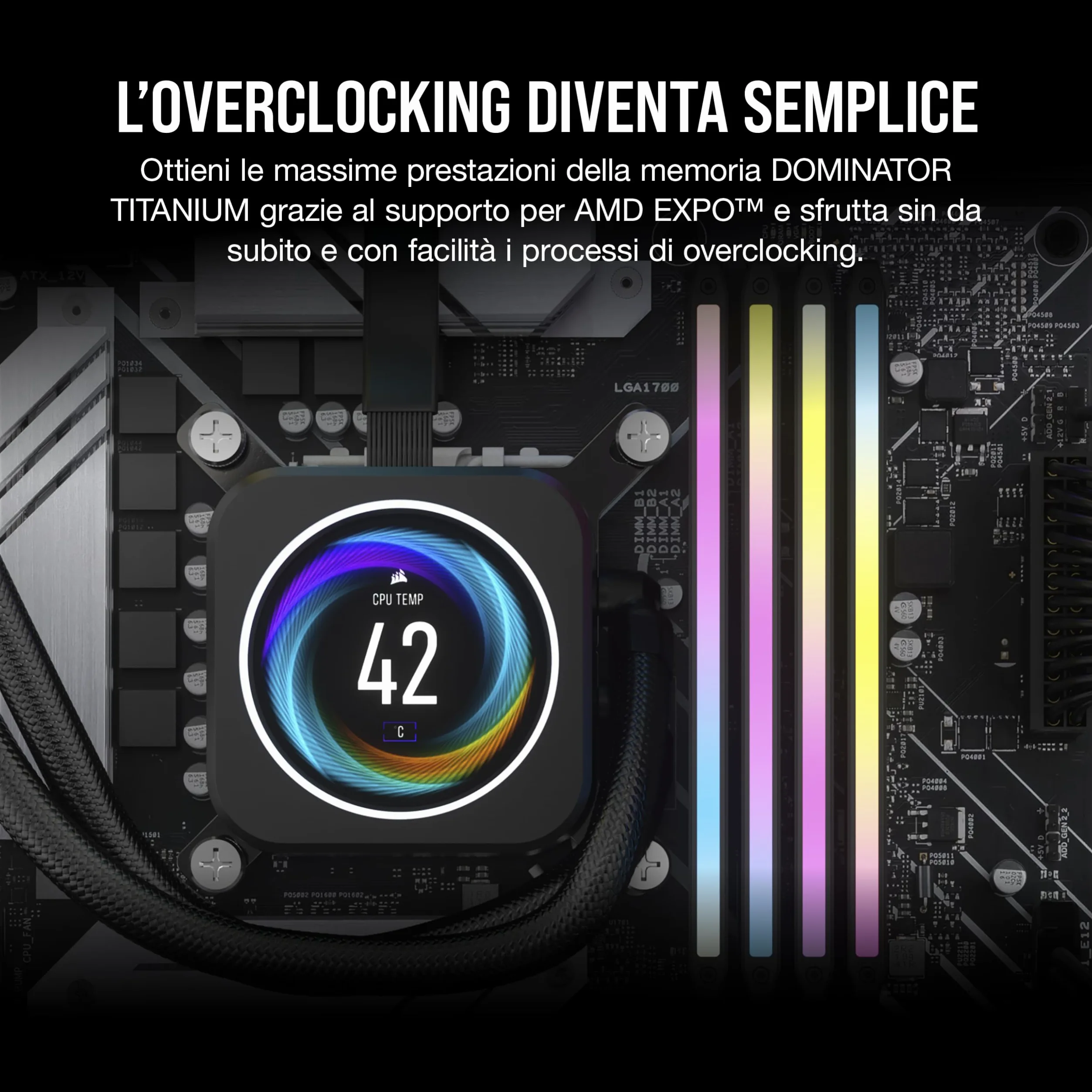 CORSAIR DOMINATOR TITANIUM RGB DDR5 32GB (2x16GB) DDR5 6000MHz CL30 AMD EXPO Intel XMP iCUE Memoria Compatibile per Computer - Grigio (CMP32GX5M2B6000Z30)