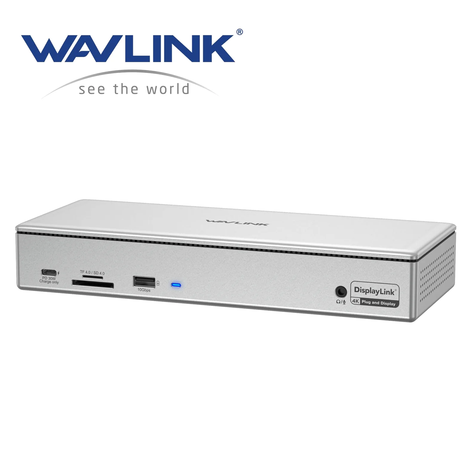 WAVLINK DisplayLink Docking Station 19-in-1 USB-C/A per Mac M1/M2, Windows e New MacBook Neo, 4 Monitor 5K/4K@60Hz, 4 HDMI + 4 DP, 2.5G LAN, 180W, 10Gbps