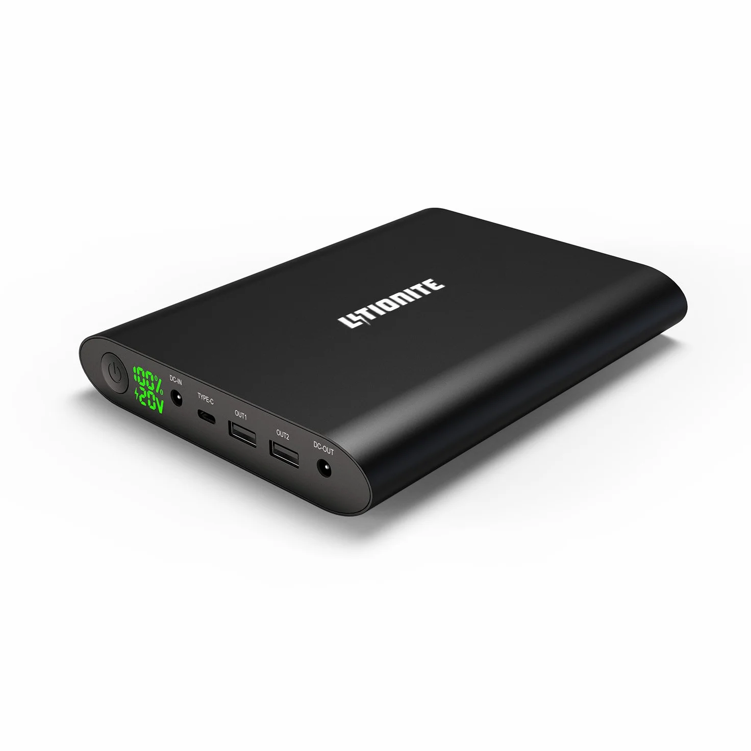 LITIONITE Tanker 90W / 50.000mAh Power Bank Batteria Esterna portatile con Display LED - 2x USB - 1x Type-C (36W) - 1x DC (90W) - Alimentatore Caricabatterie per PC/Computer/Notebook/Smartphone/Tablet