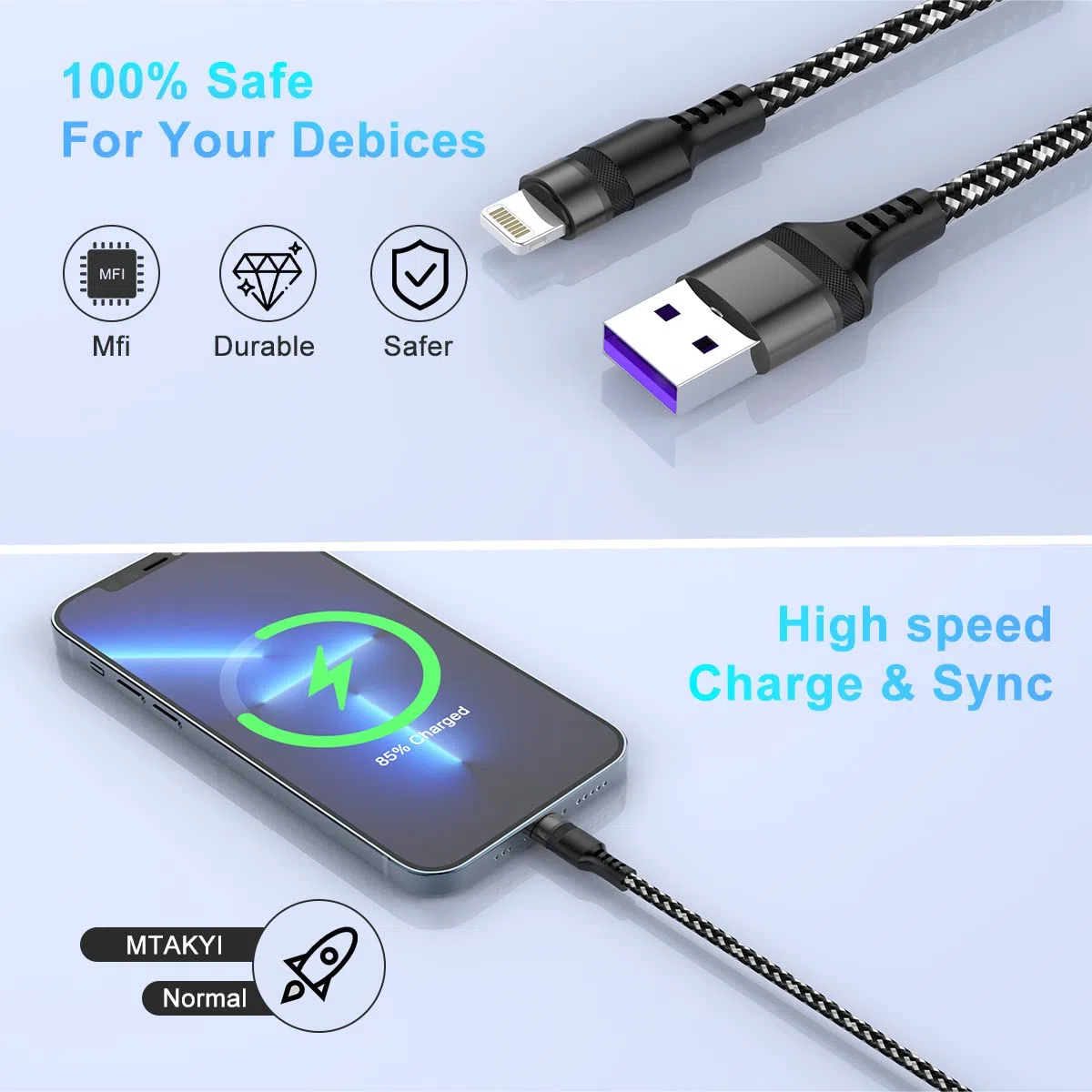Cavo iPhone Originale Apple, 5m Cavo Ricarica iPhone [Certificato Apple MFi] Cavo Lightning 5 metri Ricarica Veloce Compatibile con Apple iPhone 14 13 12 11 X XS XR 8 7 6