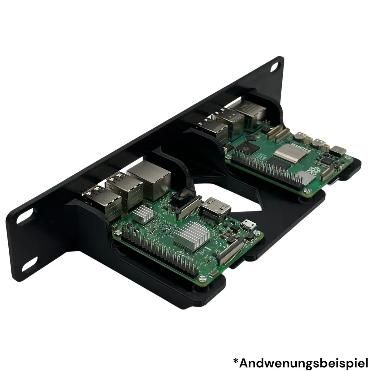 Homelab - Supporto per rack da 10 pollici per 2 Raspberry Pi 5, 4 o 3B+, struttura in plastica stabile, accessorio per server Homelab, prodotto in Germania
