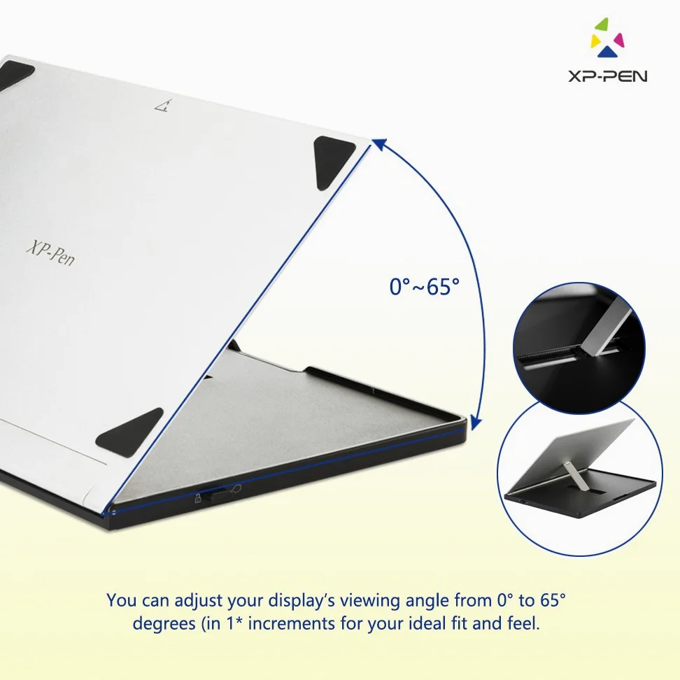 XPPen AC18 Supporto per tavoletta Grafica, Supporto Antiscivolo in Metallo per Artist 12 / Artist13.3Pro V2/ Artist15.6Pro V2, Argento