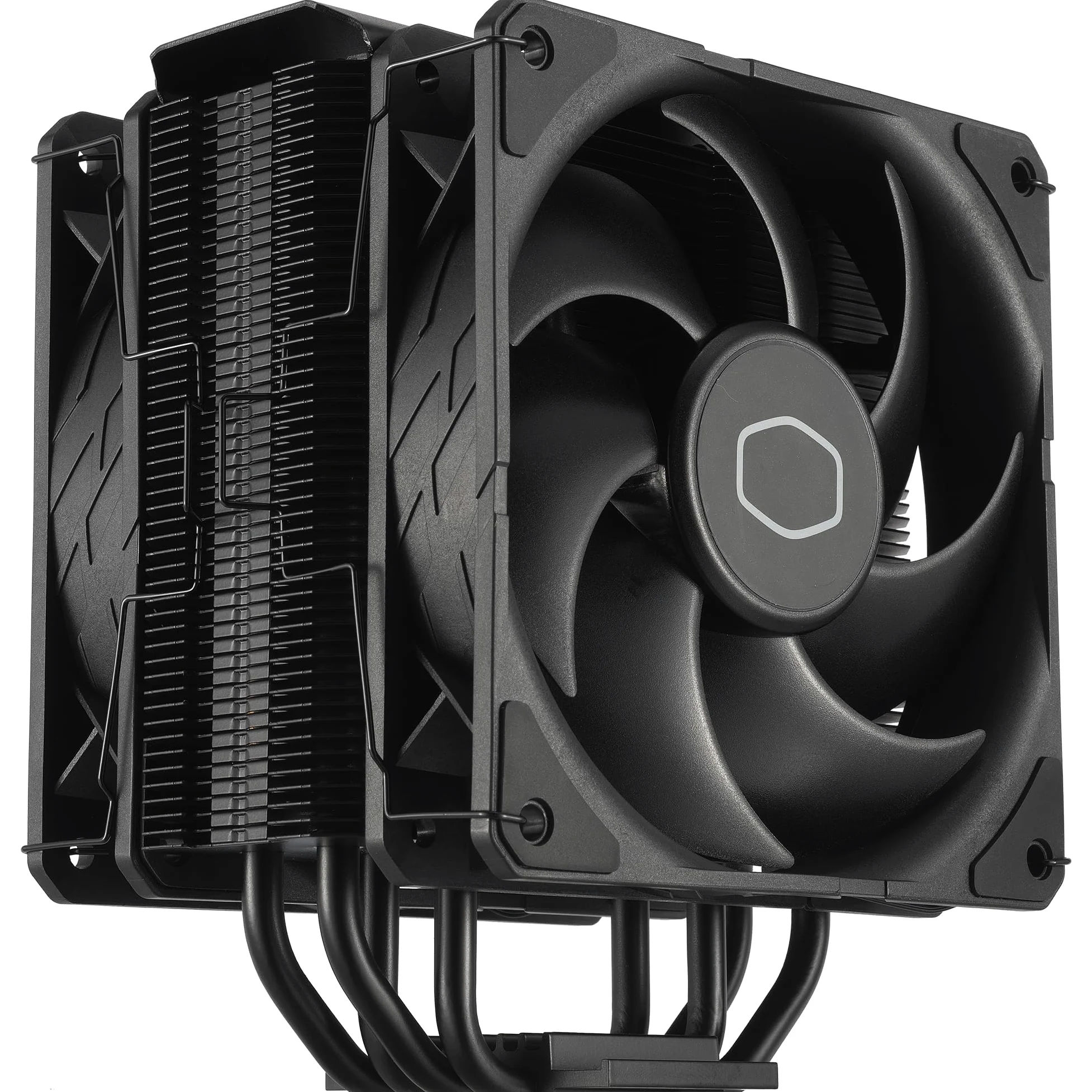 Cooler Master Hyper 212 Black X Duo - 2 ventole SickleFlow 120 Edge, finitura in alluminio, 4 tubi di calore a contatto diretto compatto, LGA 1200/1700 e AM4/AM5, colore: Nero