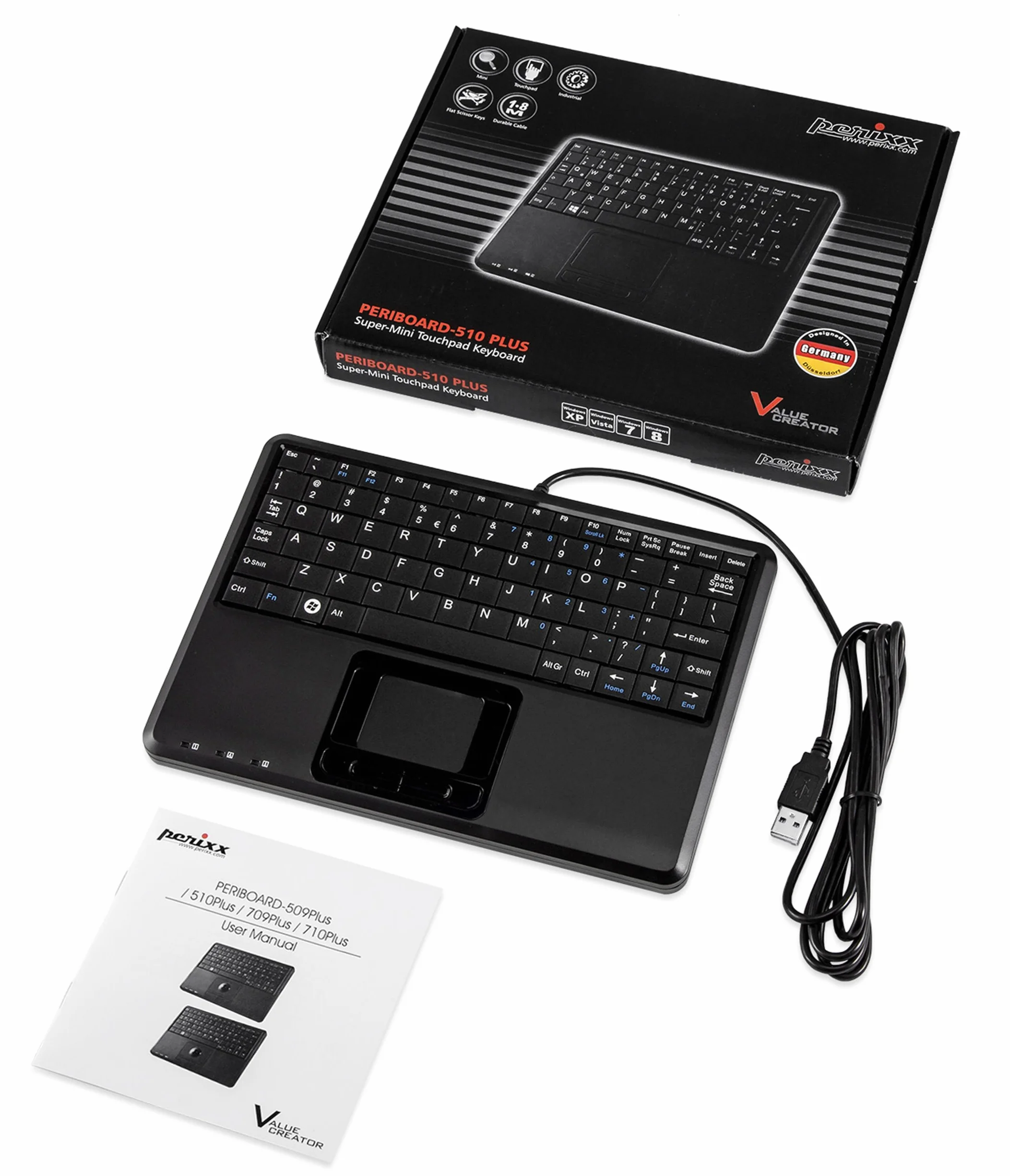 Perixx PERIBOARD-510 H PLUS tastiera USB Nero