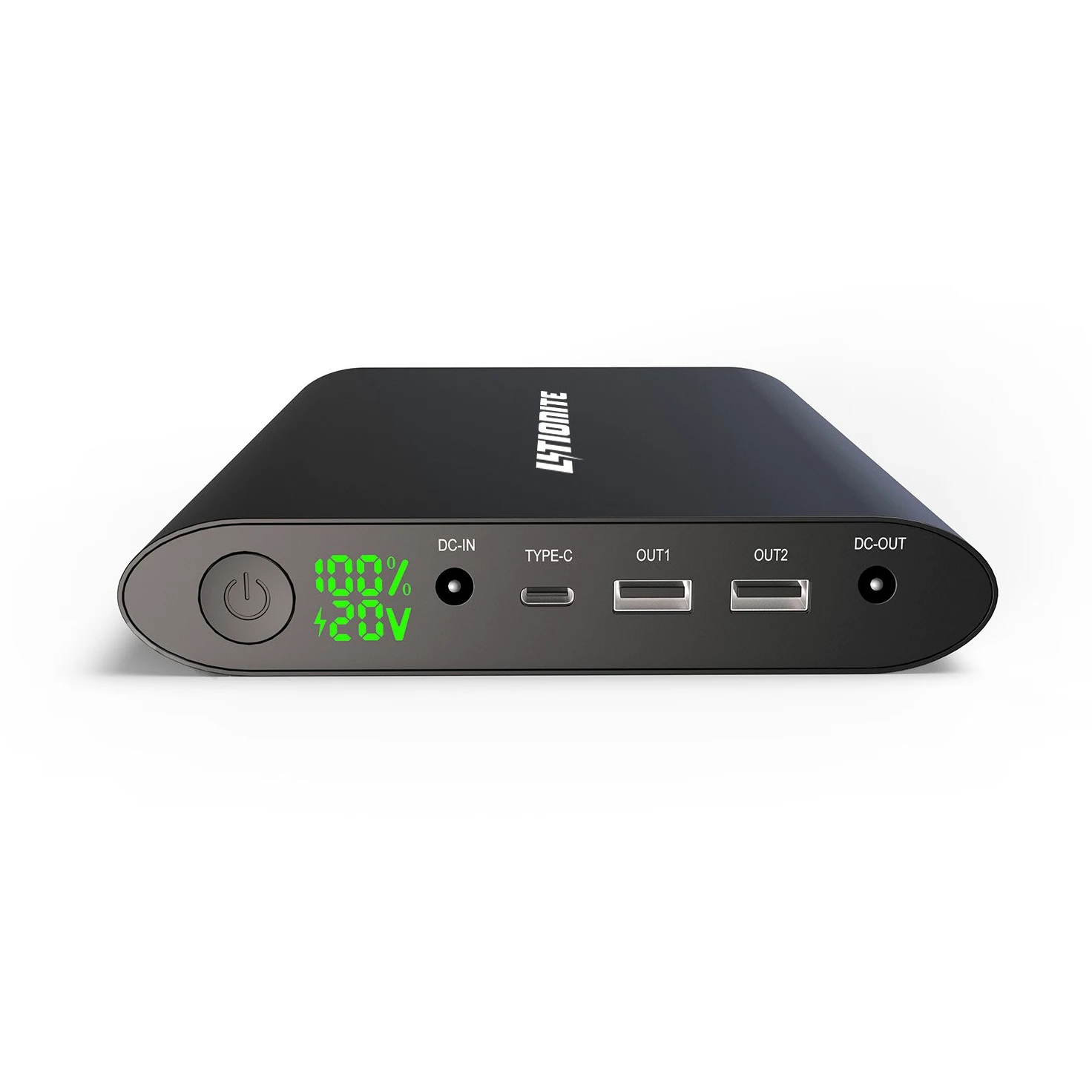 LITIONITE Tanker 90W / 50.000mAh Power Bank Batteria Esterna portatile con Display LED - 2x USB - 1x Type-C (36W) - 1x DC (90W) - Alimentatore Caricabatterie per PC/Computer/Notebook/Smartphone/Tablet