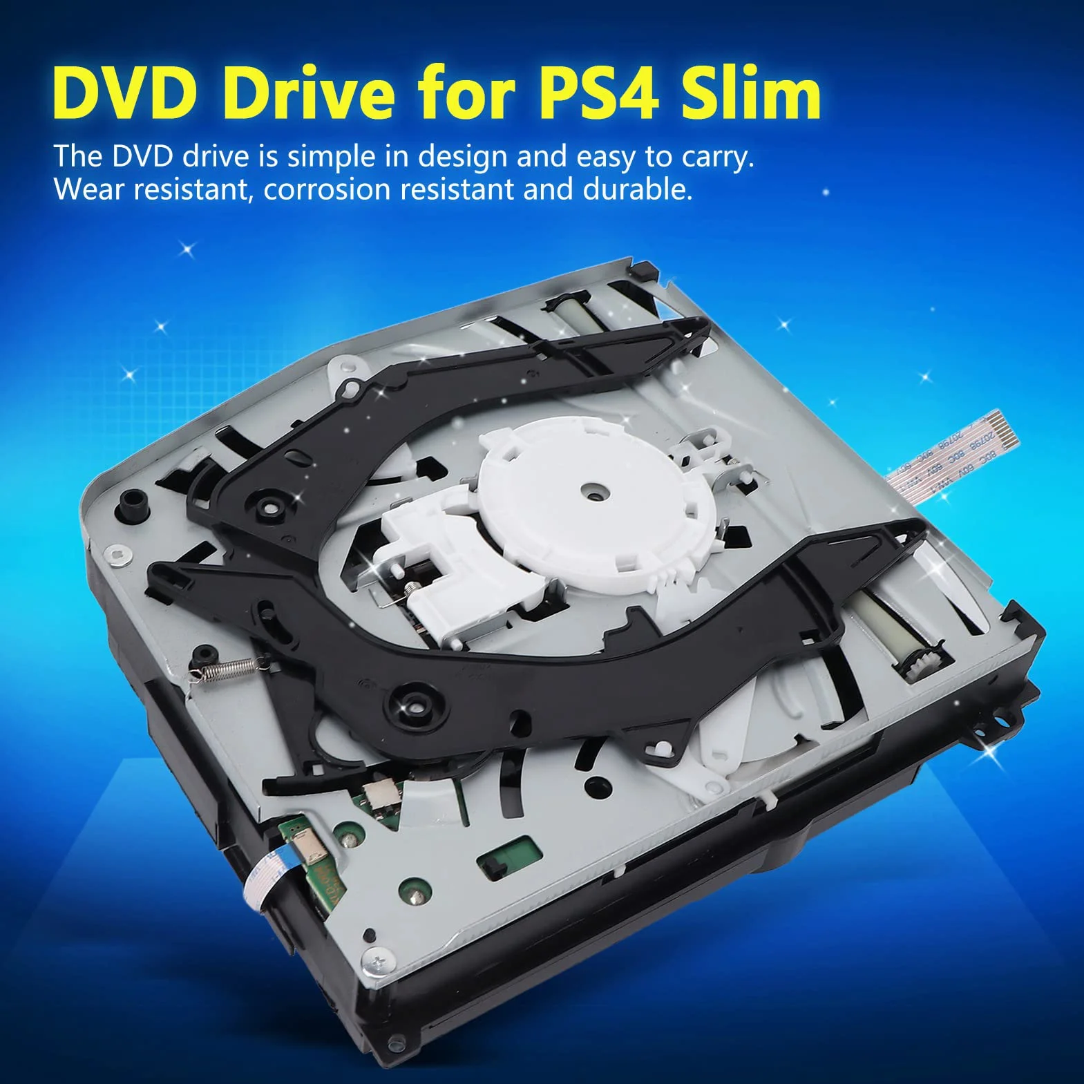 Ejoyous Unità Ottica DVD Blu-Ray Ultra Sottile di Ricambio per Console di Gioco Slim, Plug and Play