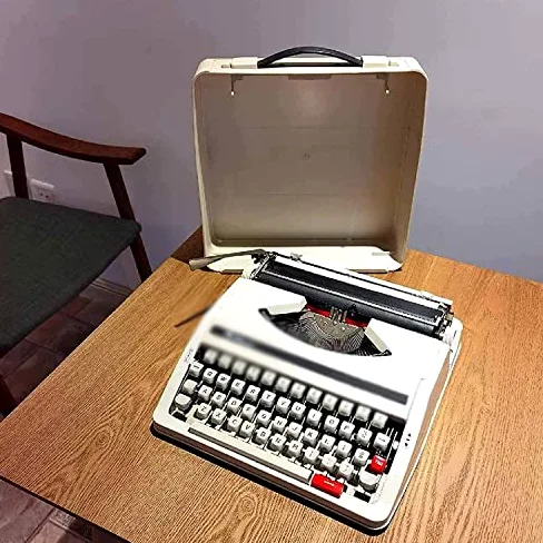 Macchina da scrivere manuale, macchina da scrivere portatile retrò, porta esperienza di scrittura nostalgica, design retrò, adatta per l'ufficio domestico