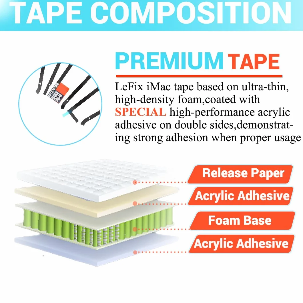 Pannello LCD Sostituzione Nastro Adesivo Striscia Adesiva + Apertura Ruota Tool Kit per iMac A1418 A1419 A1418(21.5") A1418 Tape Kit