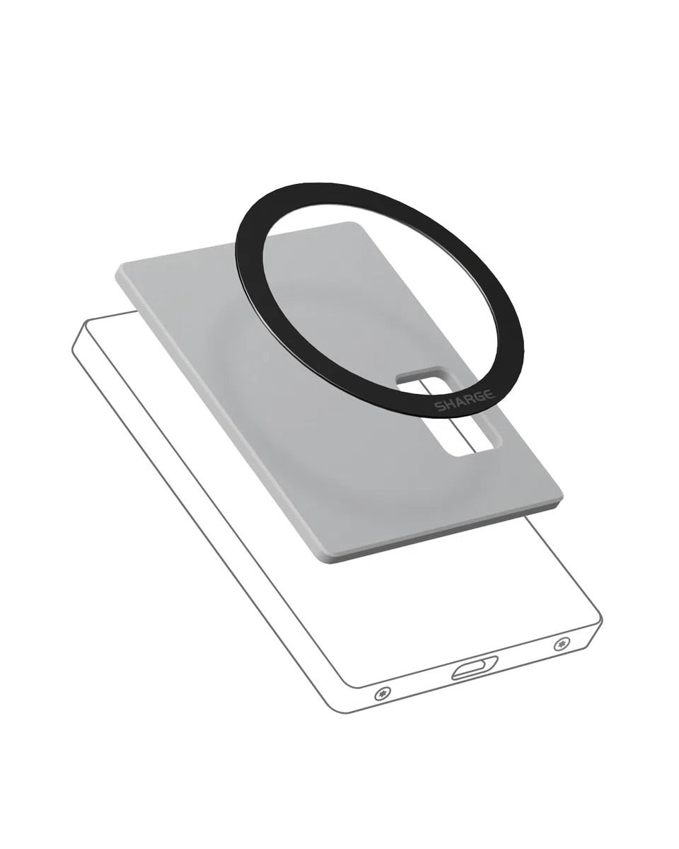 Sharge Set di Aspirazione Magnetica - Cuscinetto e 2 Anelli per Alloggiamento SSD Disk Plus e Altri Dispositivi Elettronici - Supporto per Telefono Auto