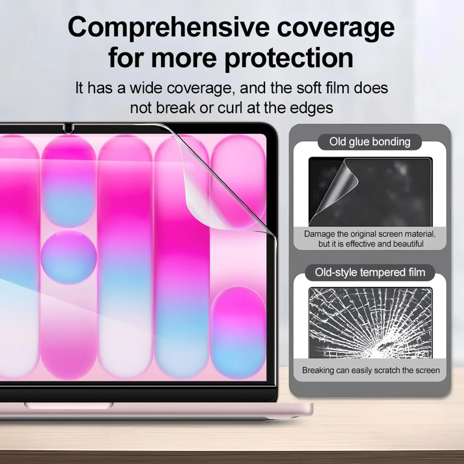 Pellicola Protettiva per MacBook Neo 13 Pollici, [2 Pezzi] Soft PET Ultra Sottile Protezione Schermo, Anti-Graffio, Senza Bolle, HD Trasparente Pellicola Protector Film