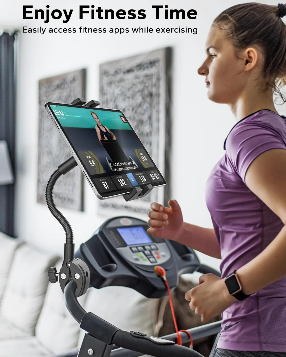 GDZN Supporto Tablet Collo dOca per Sedia a rotelle, Passeggino, Cyclette, Spin Bike, Tapis roulant, Barca, Bicicletta Manubrio per iPad Pro 12.9, Mini Air, Galaxy Tab, Lenovo 4.7-13" Tablet Cellulare