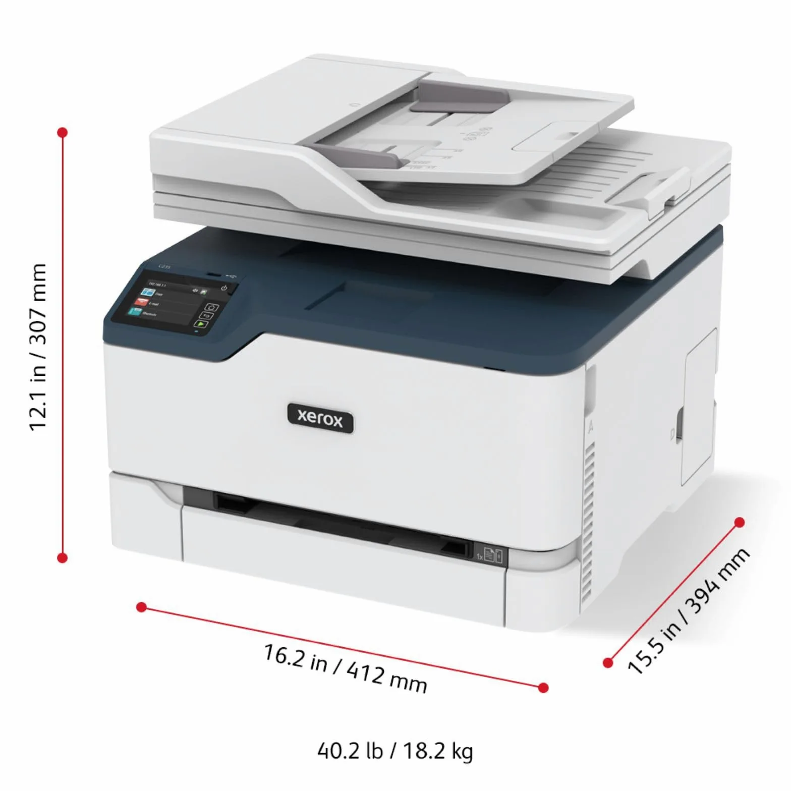 Xerox C235dni A4 22ppm Stampante Multifunzione Laser Colore Wireless con Stampa Fronte Retro - Copia/Stampa/Scansione/Fax - Pannello Touch a Colore (3 anni di garanzia)