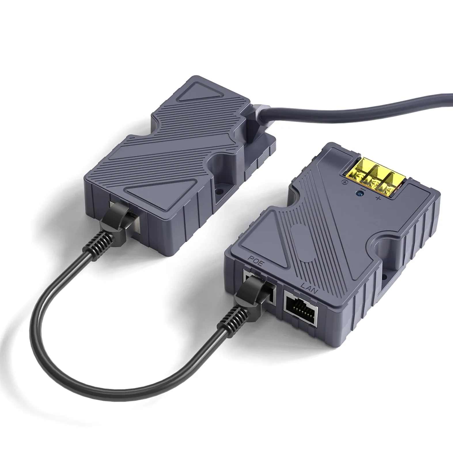 Srliya Iniettore PoE Gigabit Ethernet Stabile da 150 W Connessione di Rete Affidabile, Flessibile per Varie Esigenze di connettività, Protezione da Sovratensione per un Utilizzo Sicuro - 1 Set