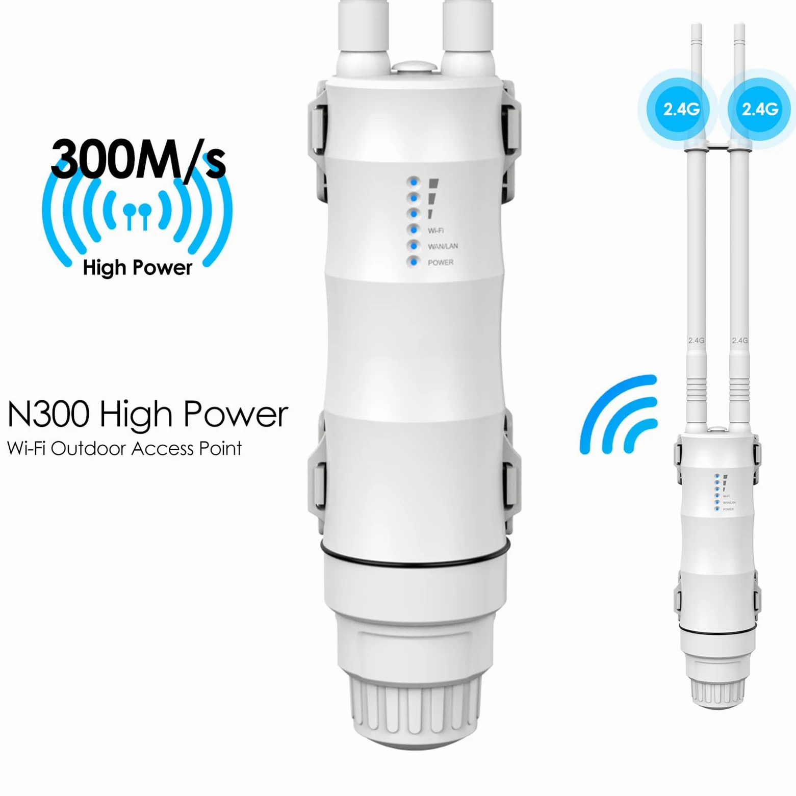 Router WiFi Dual Band 2 4G 5G Ripetitore Wireless Amplificatore di Segnale Internet Multimodo con Antenne Elevate IP67 per Interni ed Esterni