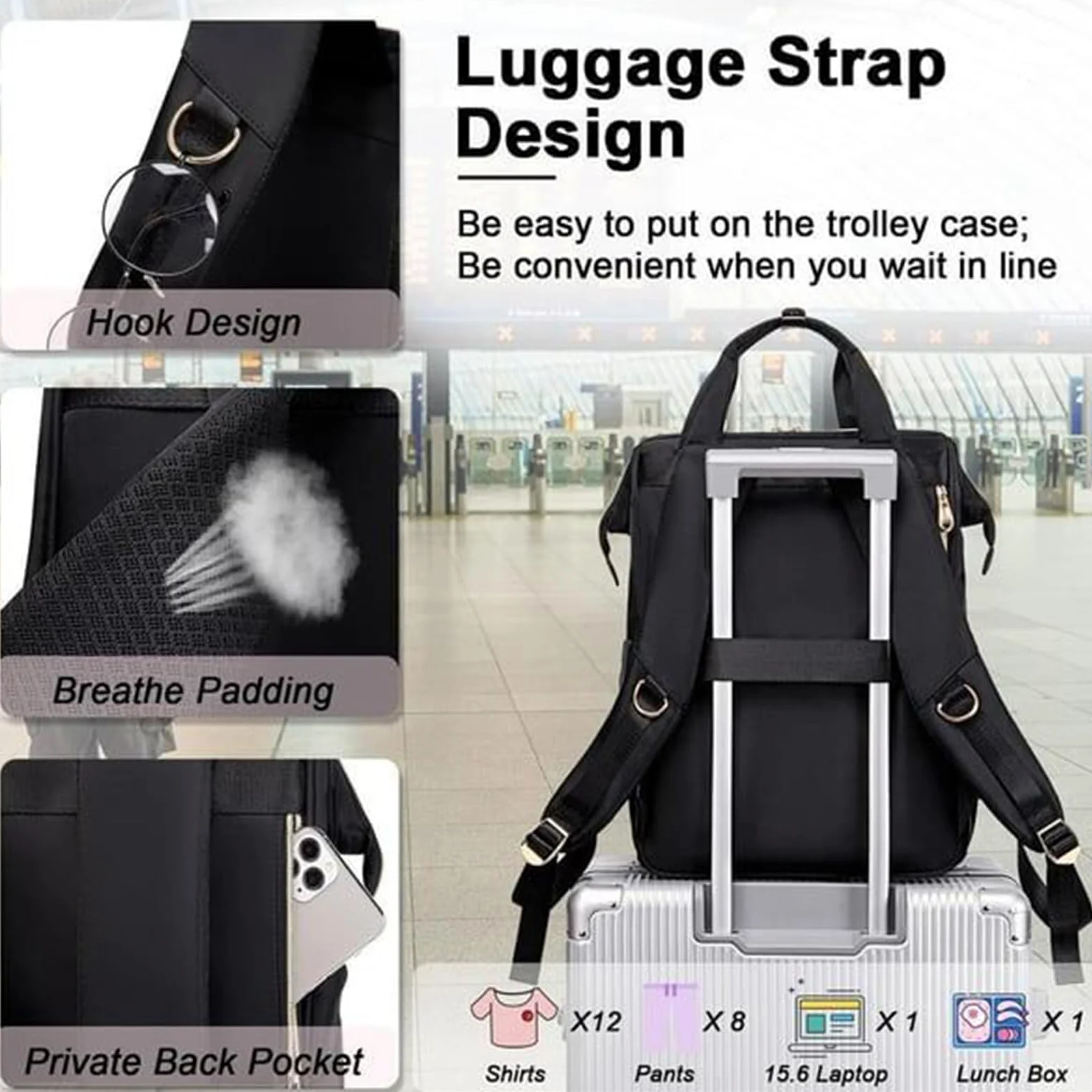 Zaino Porta Pranzo - Borsa Per Laptop Con Scompartimento Frigo | Borsa Per Laptop Unisex,Per Lavoro Uso Quotidiano Campeggio Ufficio Escursionismo Vacanza Picnic Scuola