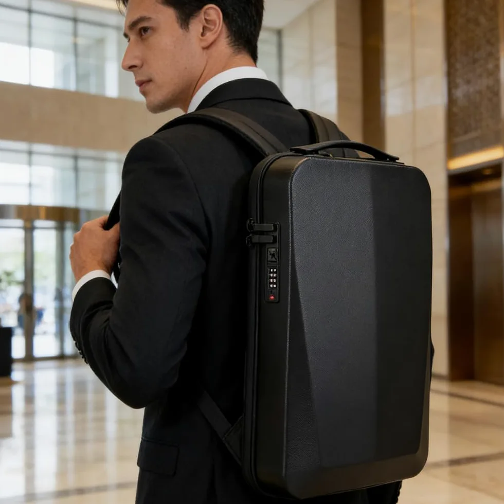 Zaini uomo donna, guscio rigido zaino da viaggio zaino da 17 pollici computer portatile impermeabile, zaino da lavoro antifurto zaino scuola con porta USB per sport business quotidiano