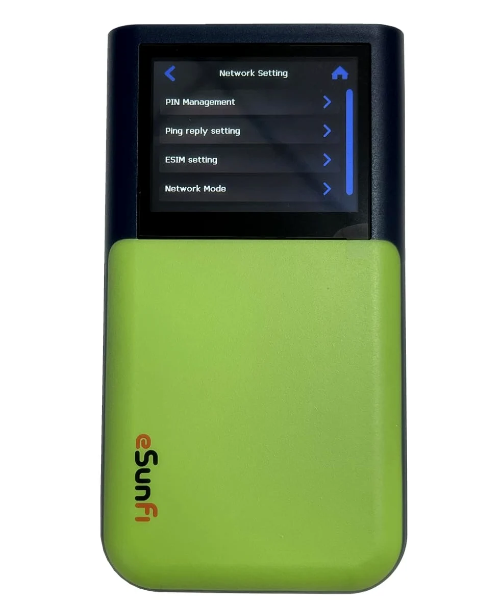 eSunFi SHFiEL62 5G eSim Mobile Hotspot Router Router WiFi portatile, con slot per scheda SIM, fino a 32 terminali WiFi, pannello touch da 2,4 pollici, WiFi6, per casa/lavoro/viaggio (EAU)