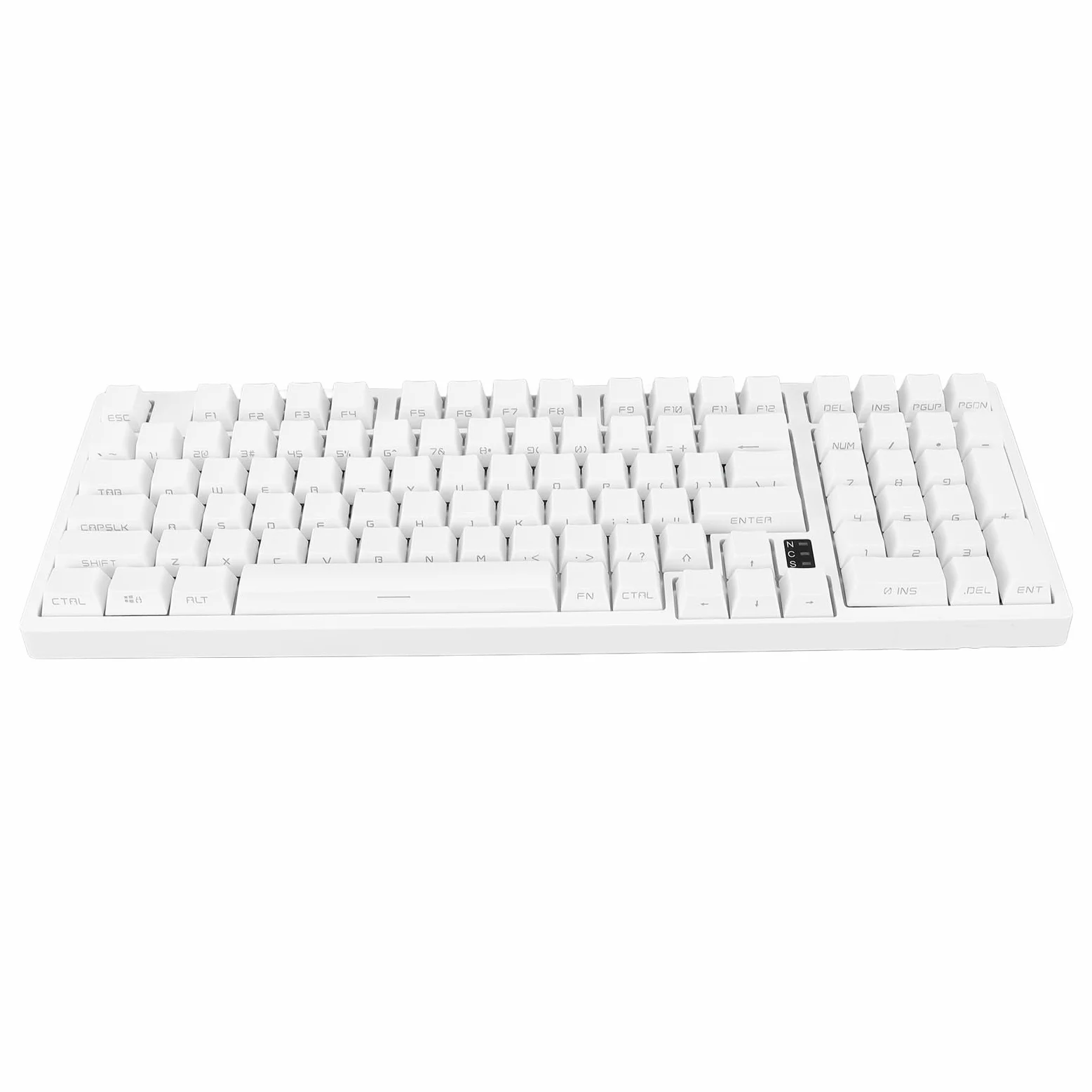 Tastiera da Gioco Meccanica Wireless con Luci RGB per Appassionati Portatile 98 Tasti Bianca Tipo C