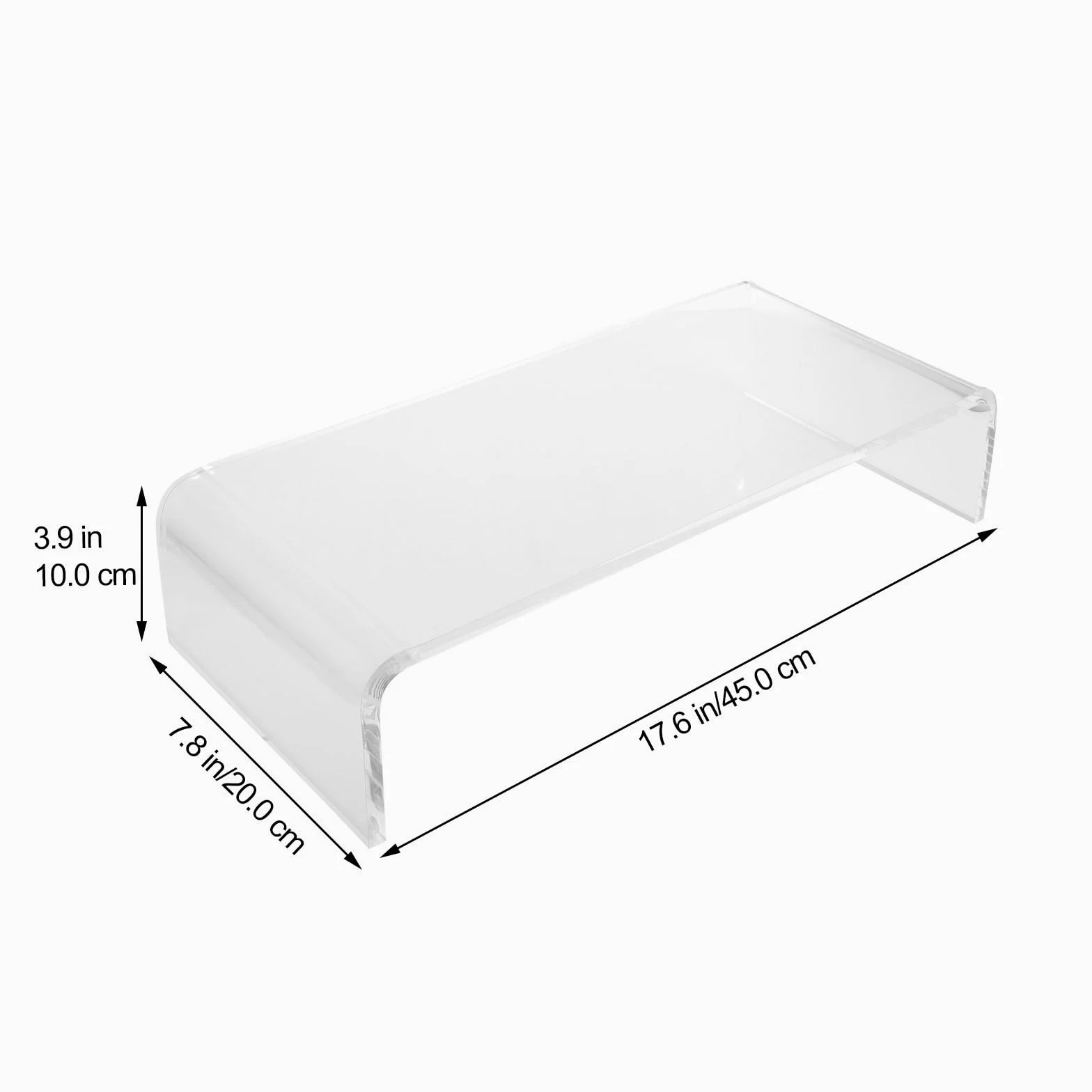 FUOYLOO Protezione per Tastiera Anti-Ponte in Acrilico Trasparente Base Rialzata per Computer, Supporto Multifunzione Spazio per Mouse, per Scrivania Domestica e Lavorativa