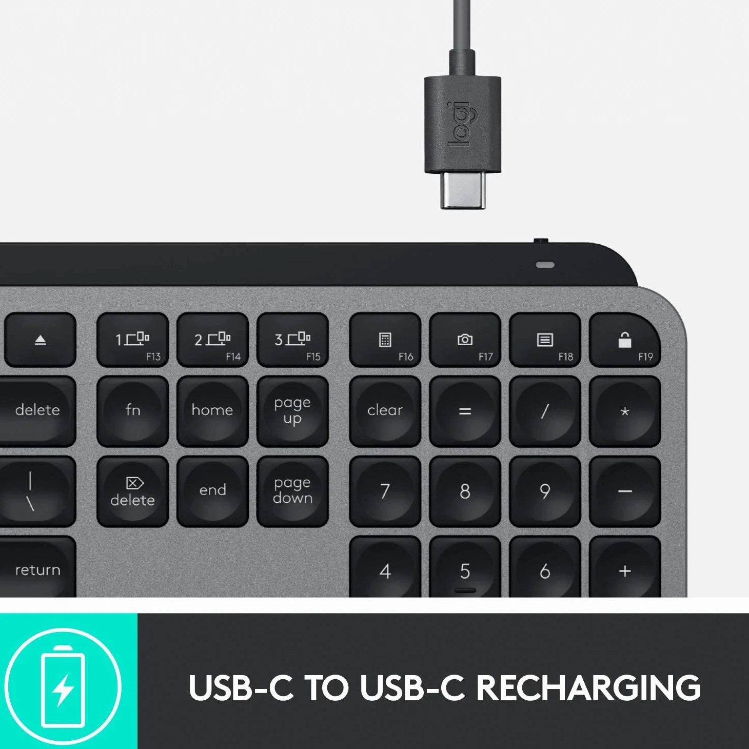 Logitech MX Keys for Mac - Tastiera wireless avanzata illuminata, Layout Inglese QWERTY - Grigio