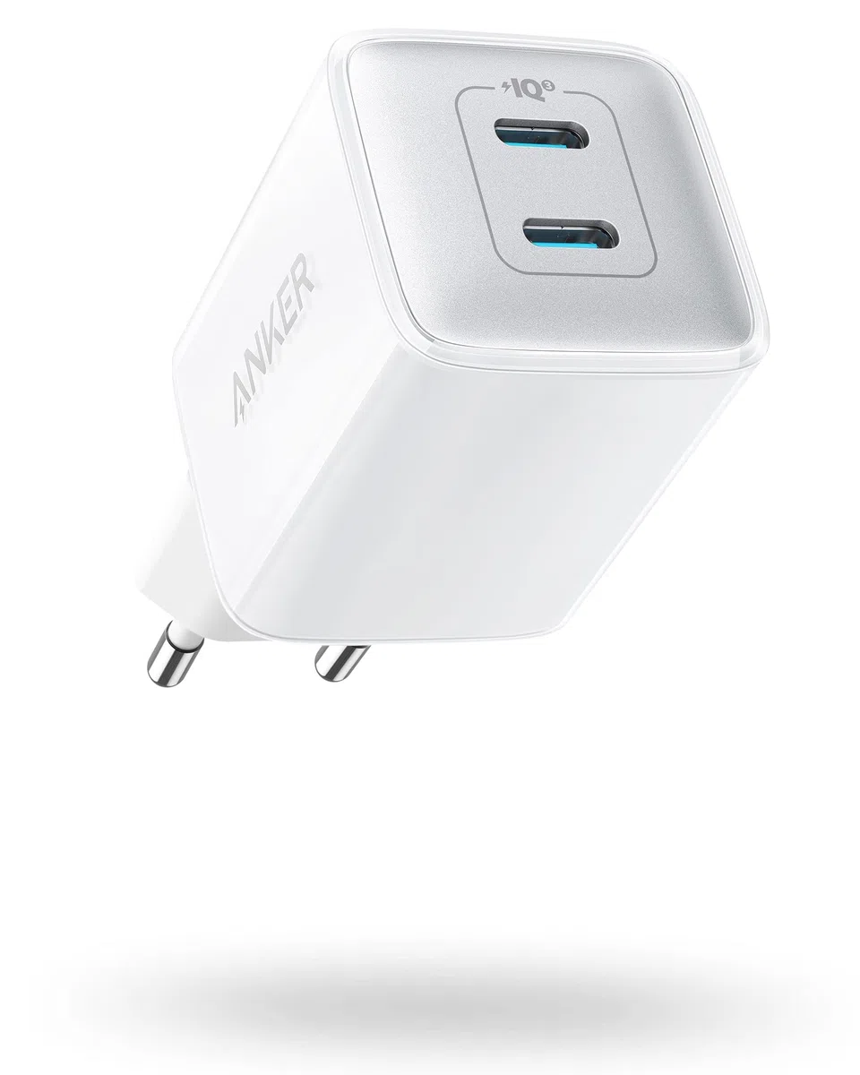 Anker Nano 521 Caricatore USB C 40W, Compatto PIQ 3.0 a Doppia Porta USB-C, Compatibile con iPhone 17 Pro Max/Serie 16-12, iPad Mini, MacBook Air e Altro (Bianco)