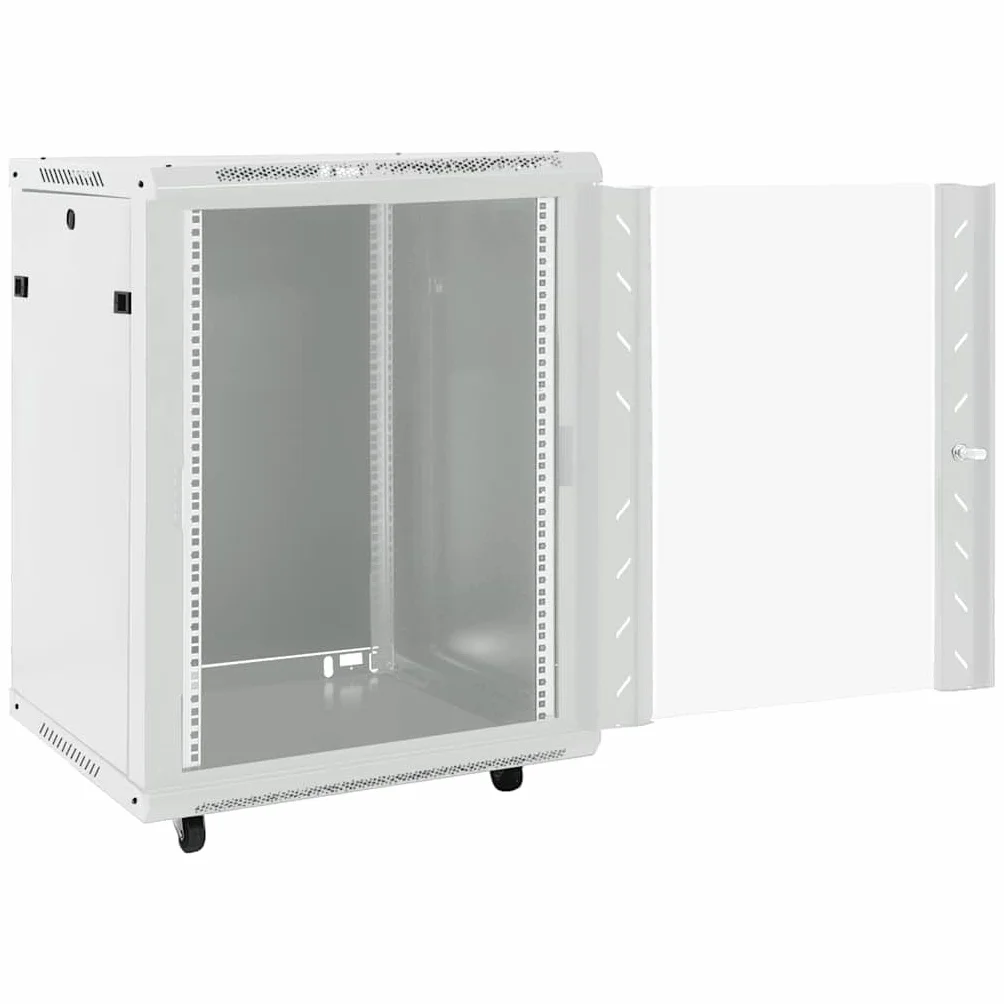 Armadio di rete 15U da 19 pollici, 60 x 45 x 86 cm, con serratura, alloggiamento da parete per tecnologia di rete IT