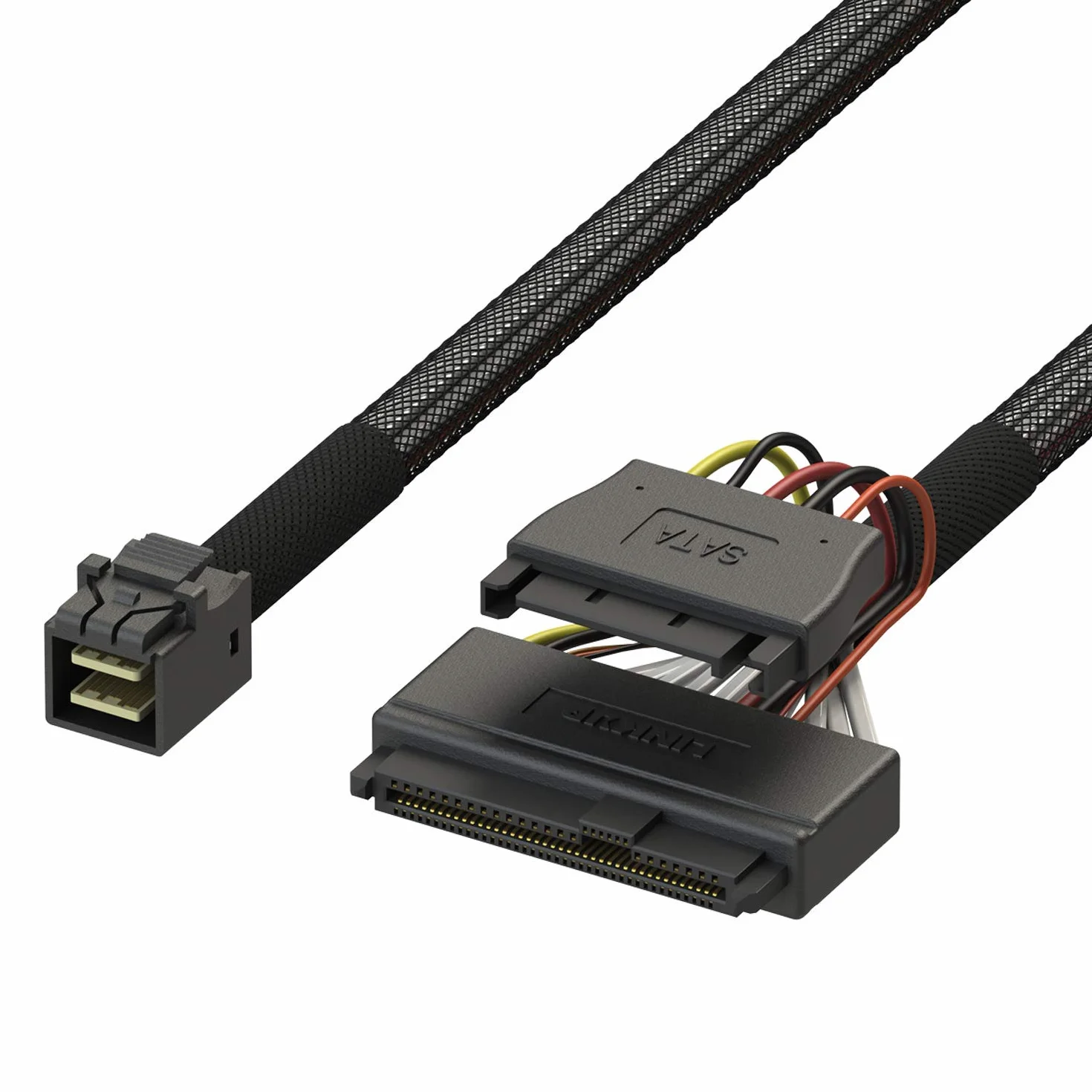 LINKUP - Internal 16G U.2 Cable (85Ω 85ohm PCIe Gen 4 Mini SAS HD to U.2/SFF-8643 to SFF-8639 Cable) with SATA Power - 0.9 meters/3 feet