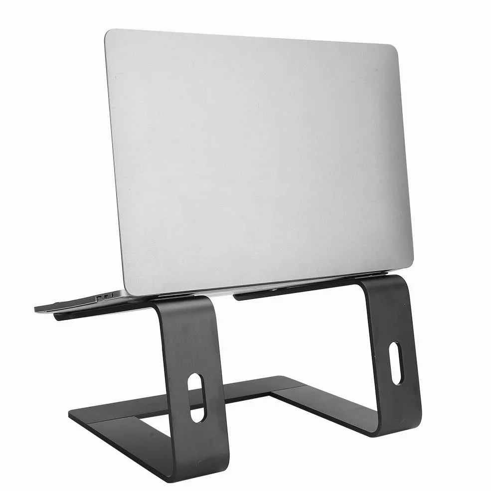 Supporto verticale per laptop, staffa di dissipazione del calore per notebook, supporto ventilato in lega di alluminio per PC desktop con gestione dei cavi, ideale per un ambiente