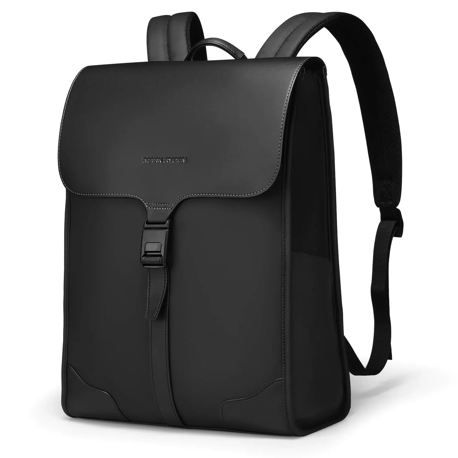 MARK RYDEN Zaino Uomo 15.6 Pollici, Impermeabile Zaini per PC portatili Progettato con Una Chiusura Magnetica Ad alta Tecnologia, Ideale per Lavoro, Viaggi, College Giornaliero - Nero
