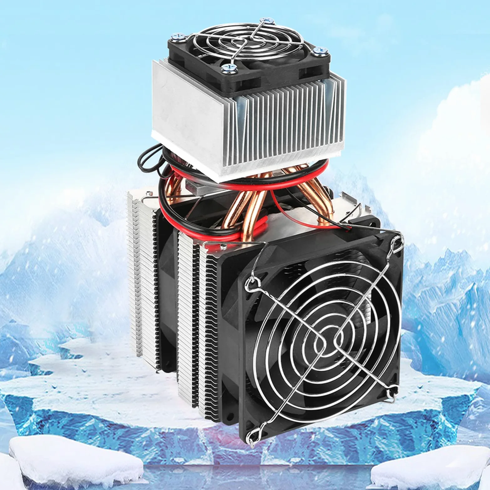 Dispositivo di Raffreddamento Termoelettrico per Dispositivo di Raffreddamento a Refrigerazione a Semiconduttore Fai-da-te per Mini Frigorifero, Condizionatore D'aria, per Animali Domestici