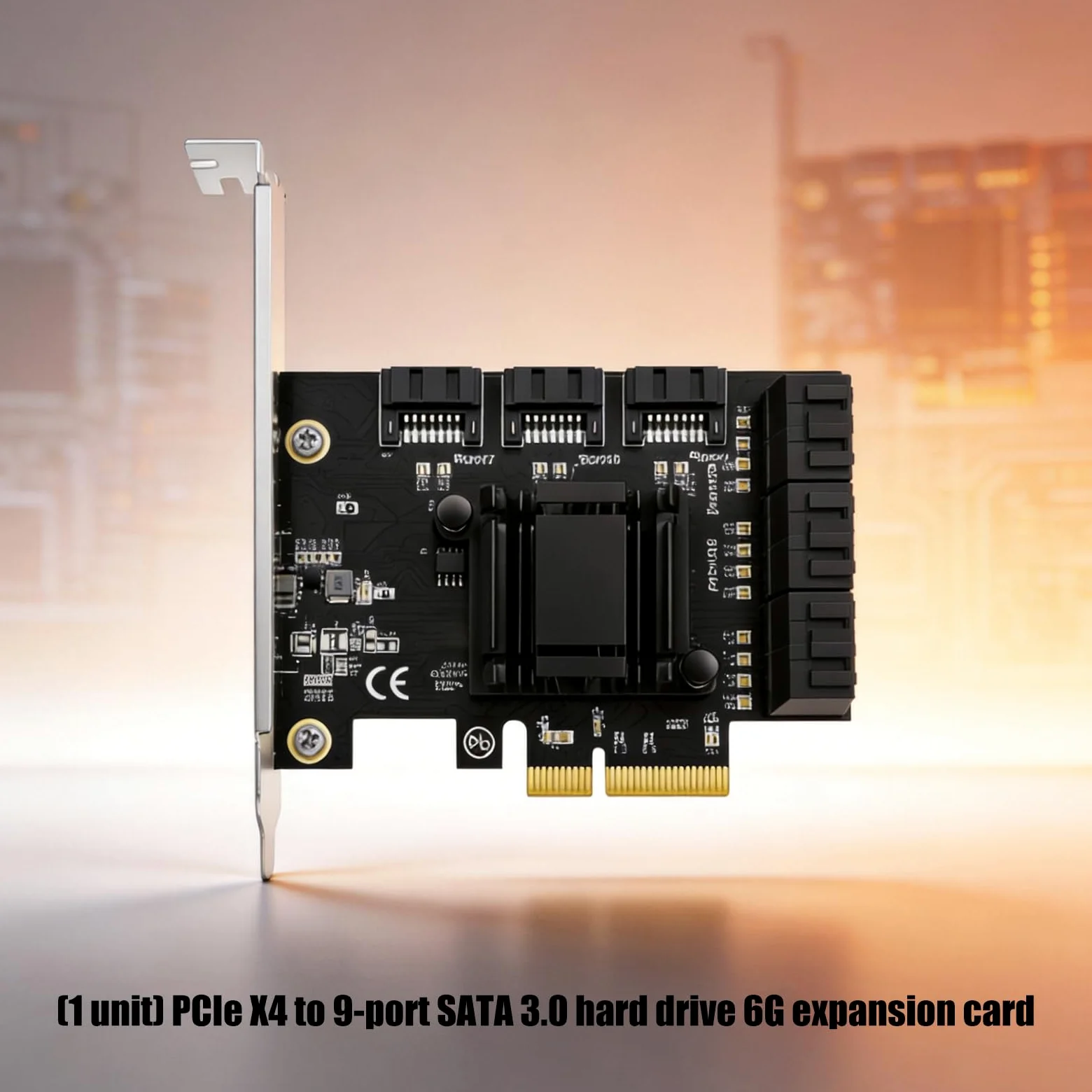 Scheda espansione PCIE da 4X a 9 Porte SATA3.0 con velocità 6 Gbps per trasferimento Dati Alte Prestazioni