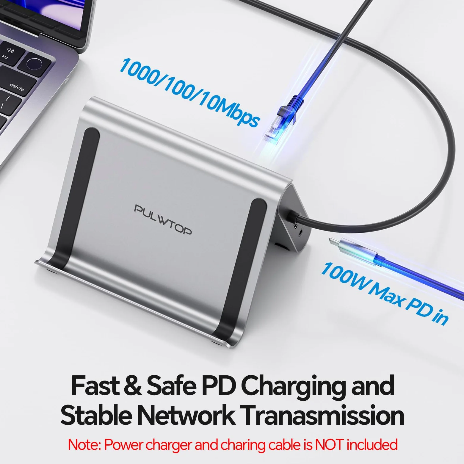 MacBook Docking Station Dual Monitor 4K@60 Hz per MacBook Pro/Air M3 Pro/M4/M5 Pro/Max, Docking Station USB C per laptop con 2 HDMI, PD, Ethernet, USB A/C 10 Gbps, audio, SD/TF, USB 2.0
