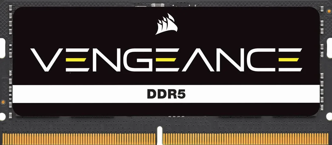 CORSAIR VENGEANCE SODIMM DDR5 RAM 48GB (1x48GB) Fino a 5600MHz CL48-48-48-90 1.1V Intel XMP 3.0 Memoria per Laptop – Nero (CMSX48GX5M1A5600C48)