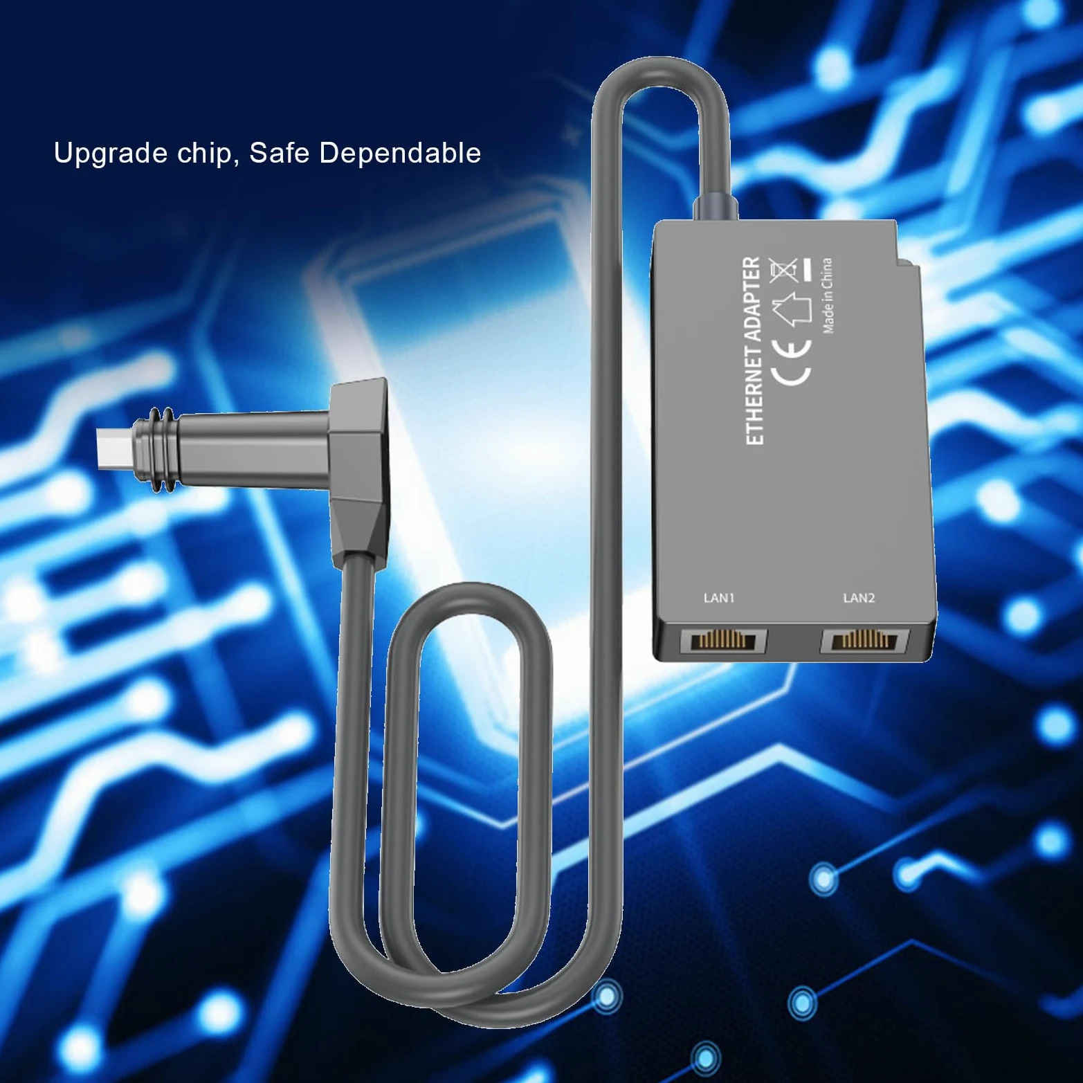 Generic Adattatore Ethernet Satellitare 2 Porte RJ45 Adattatore di Rete Cablata Ad Alta velocità per Dispositivi Compatibili di Seconda Generazione Attivati ​​Grigio