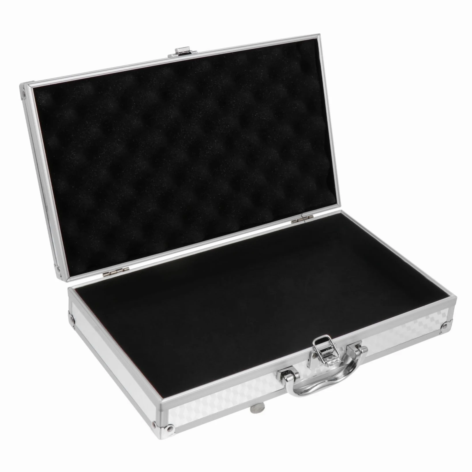 Scatola per Schede Audio in Alluminio, Custodia Rigida Argentata in Abs e Mdf, Resistente e Facile da Trasportare per Proteggere Contenuto