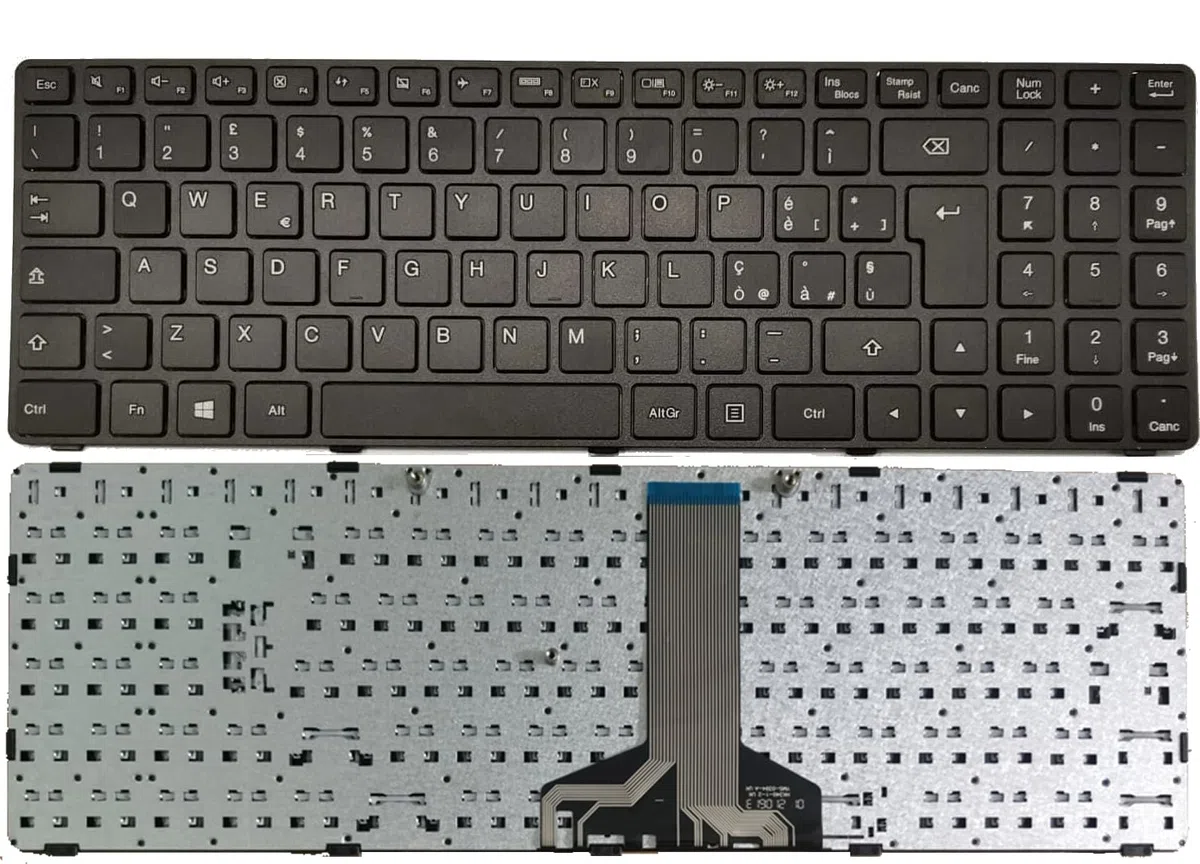 Tastiera Italiana per Lenovo IdeaPad 100-15 100-15IB 100-15IBD 100-15IBG 100-15ISK 80QQ Series - Layout IT Nero - Compatibile con 5N20K25395 5N20K41564 PK1310E2A11 LCM15H26I0-686 PK131ER1A10
