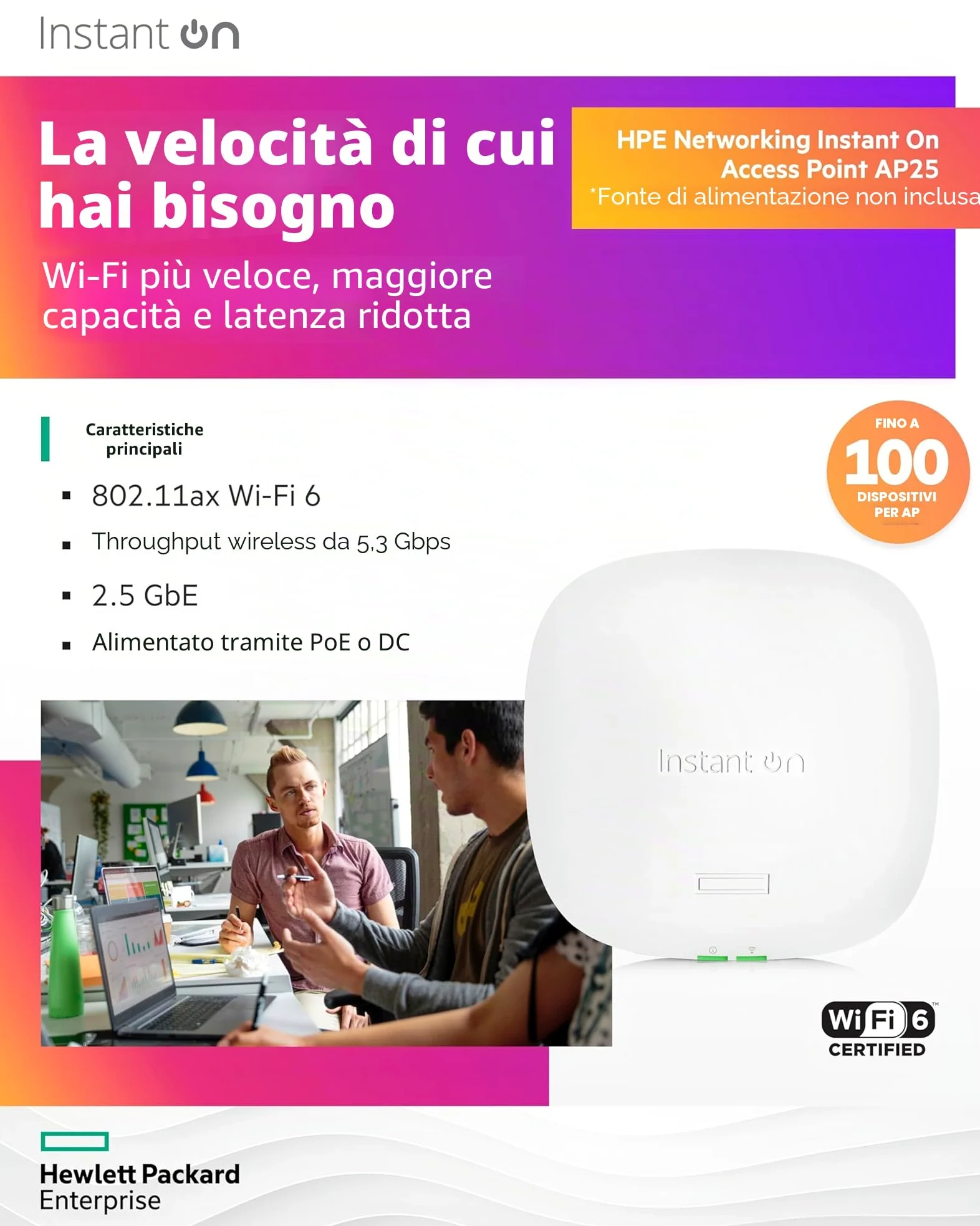 ARUBA INSTANT ON AP25 4X4 WI-FI6