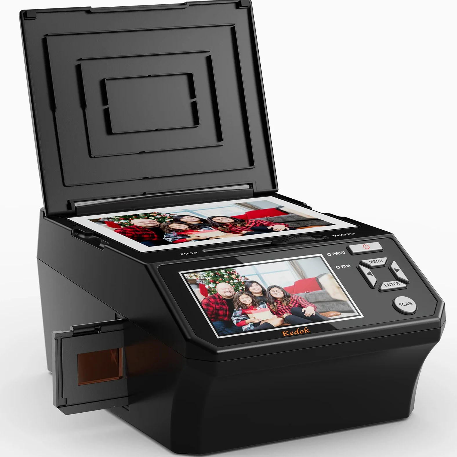 Kedok Multi-scanner per foto, diapositive e negativi,Convert 35mm,110 Film/Photo/NameCard to 22MP Digital JPEG,con schermo LargE da 5”