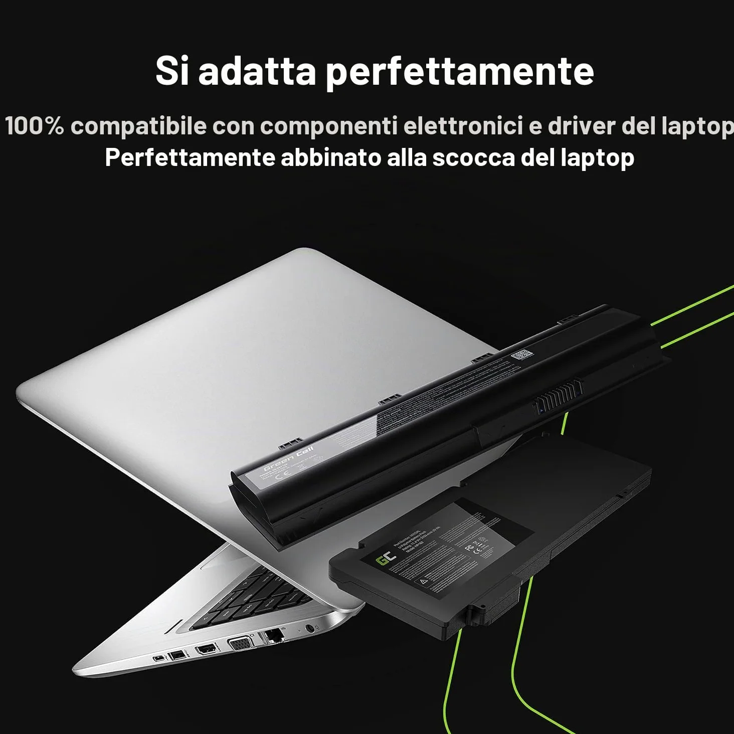 Green Cell L19C3PF7 L19D3PF5 L19L3PF5 Batteria per Lenovo IdeaPad 3-14ADA05 3-14IIL05 3-14IML05 3-15ADA05 3-15IIL05 Portatile (4650mAh 11.55V, color Nero)