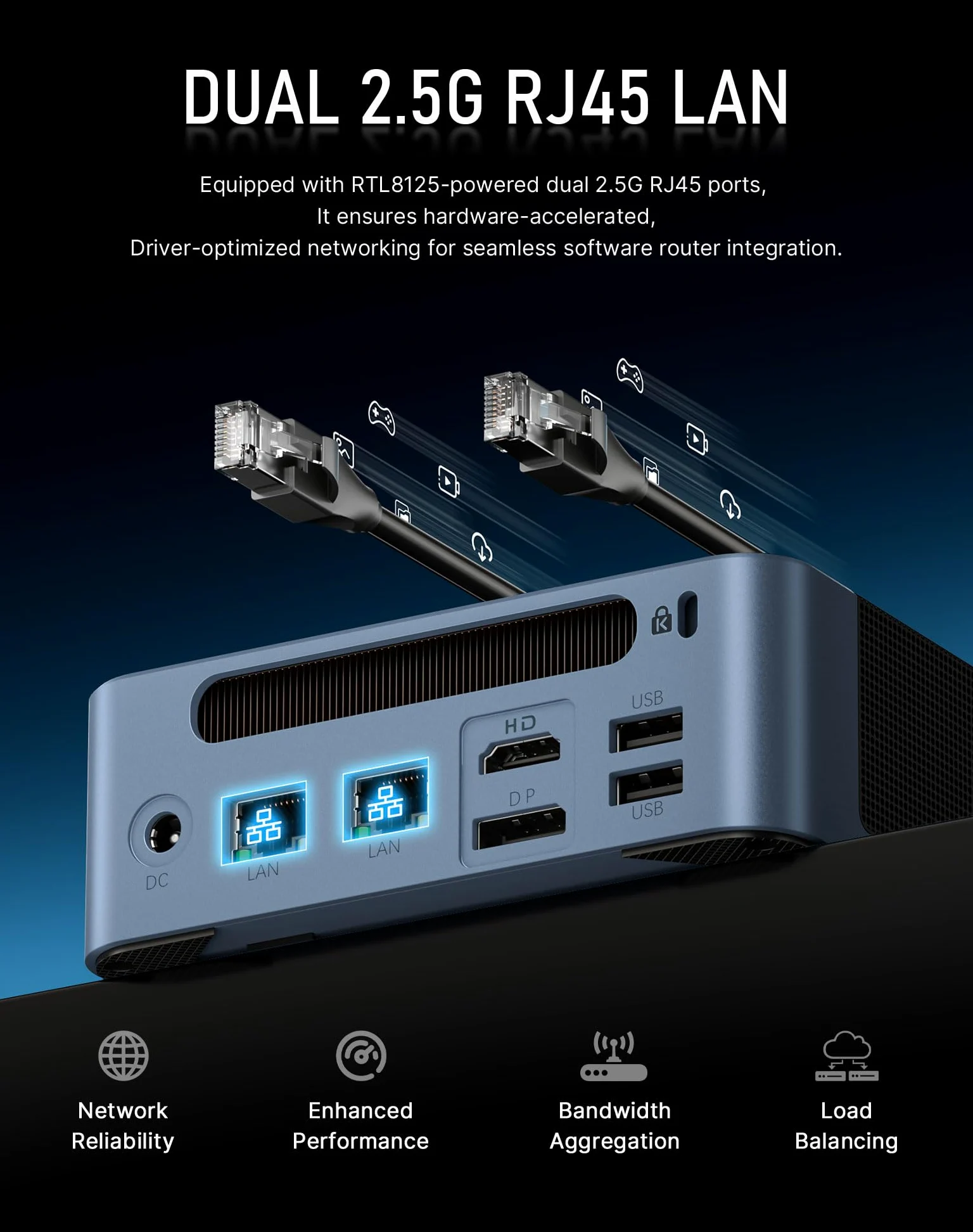 BOSGAME E5 Mini PC per casa e ufficio, Ryzen 5300U (supera 4300U, fino a 3,8 GHz), 16 GB RAM DDR4, SSD NVMe da 1 TB, mini desktop PC, triplo display 4K, doppia LAN 2,5G, WiFi 5, BT5.0, mini computer