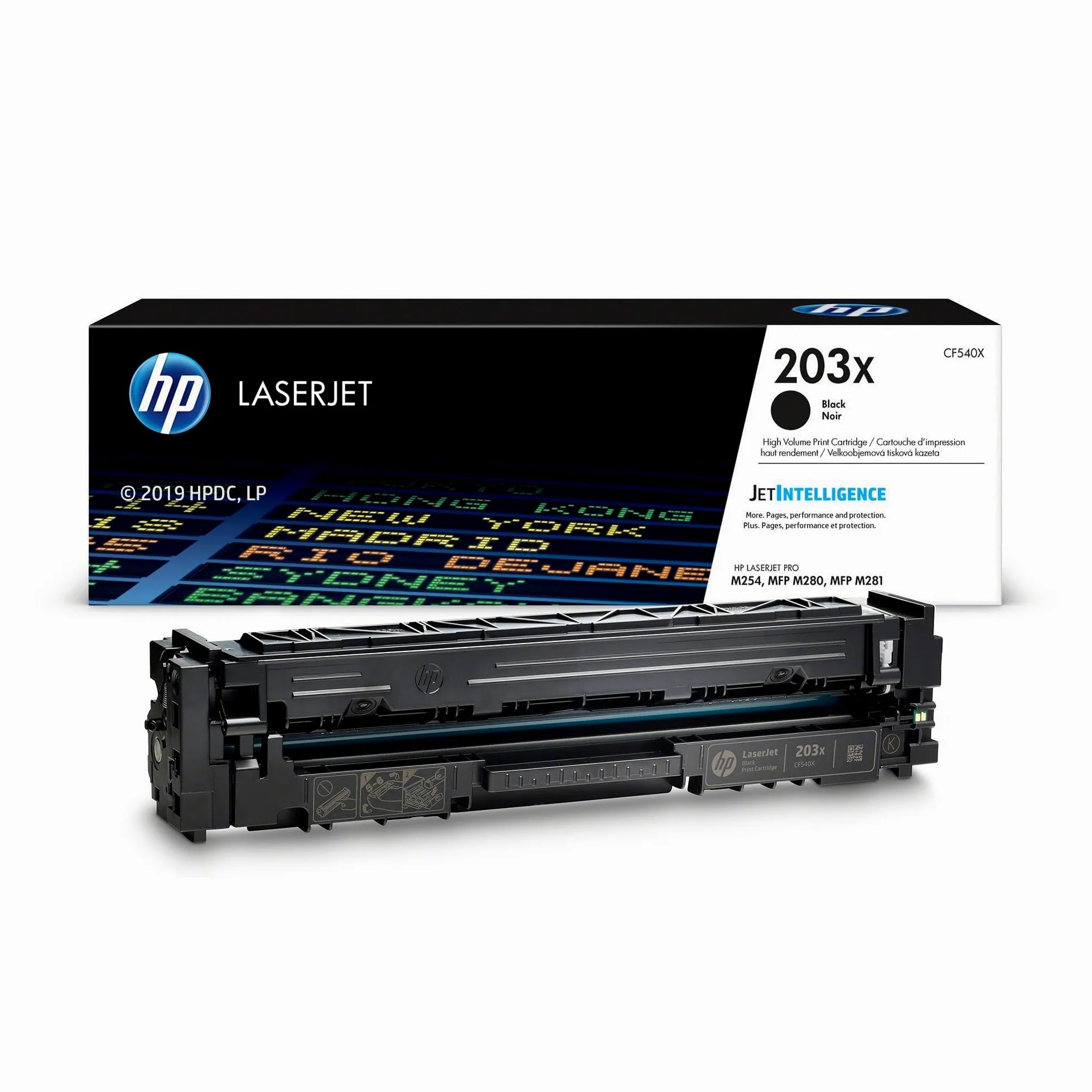 HP 203X CF540X, Cartuccia Toner Originale HP da 3200 Pagine, Compatibile con le Stampanti HP Color LaserJet Pro M254, MFP M280, MFP M281, Nero