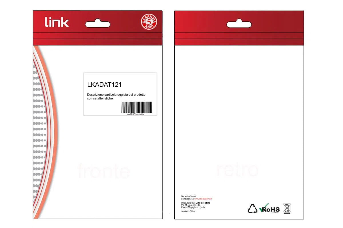 LINK LKADAT121 - Adattatore Attivo Video DVI-D 24+1 Maschio a VGA 15 Poli Femmina – Convertitore Segnale Digitale in Analogico per Monitor e Proiettori